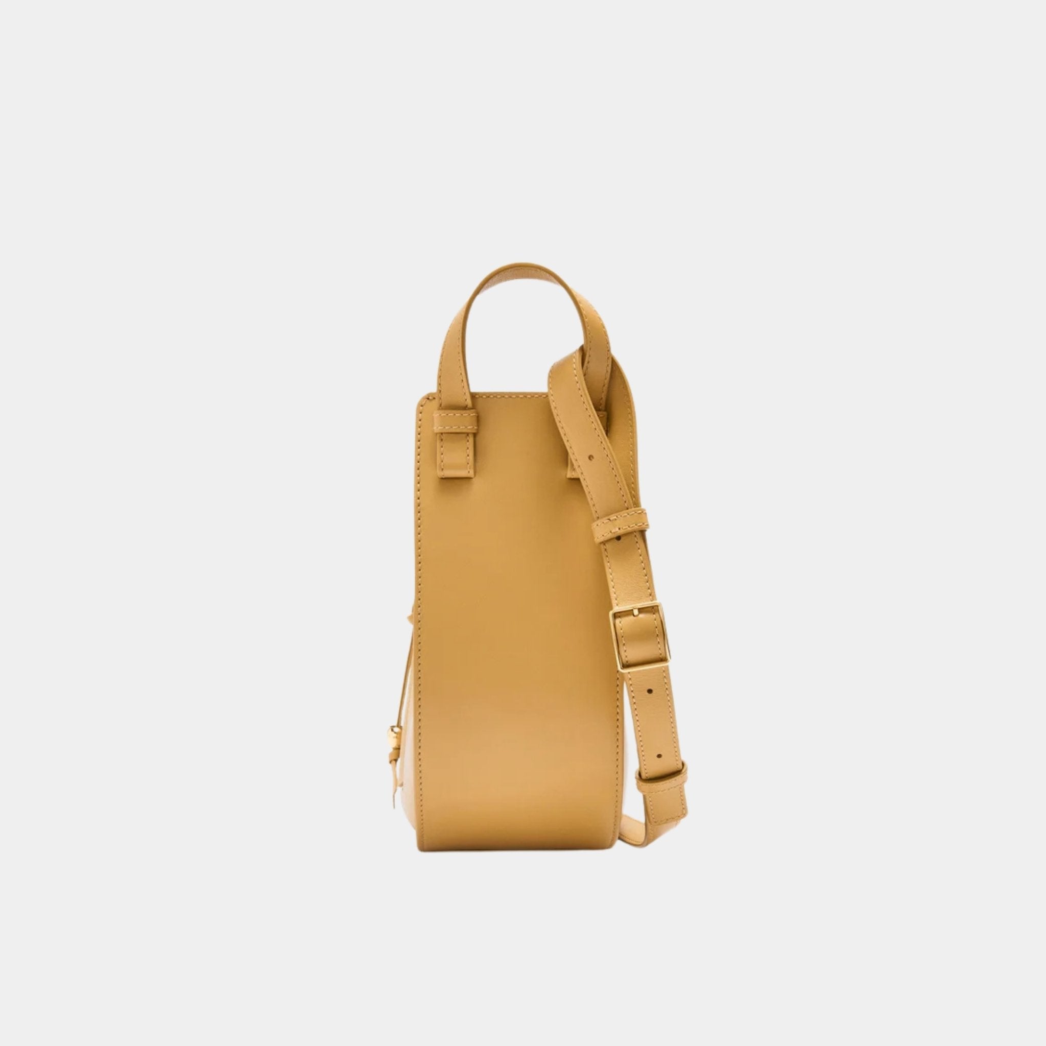 Loewe Hammock Slice Bag In Shiny Calfskin, Sahara, Side