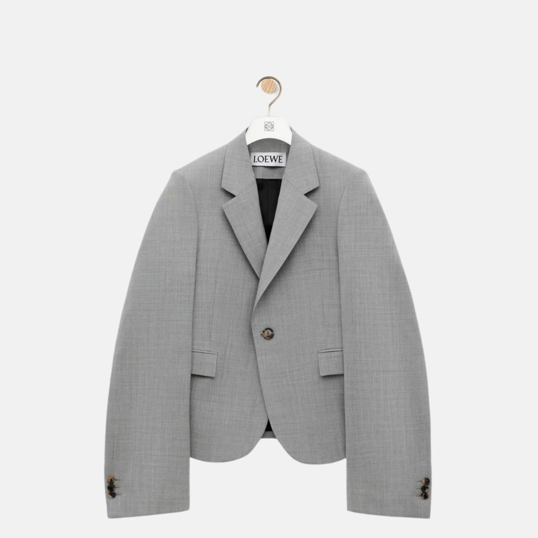 Loewe Jacket In Wool, Grey, Front