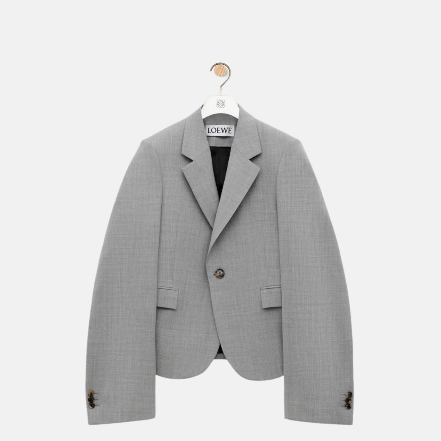 Loewe Jacket In Wool, Grey, Front