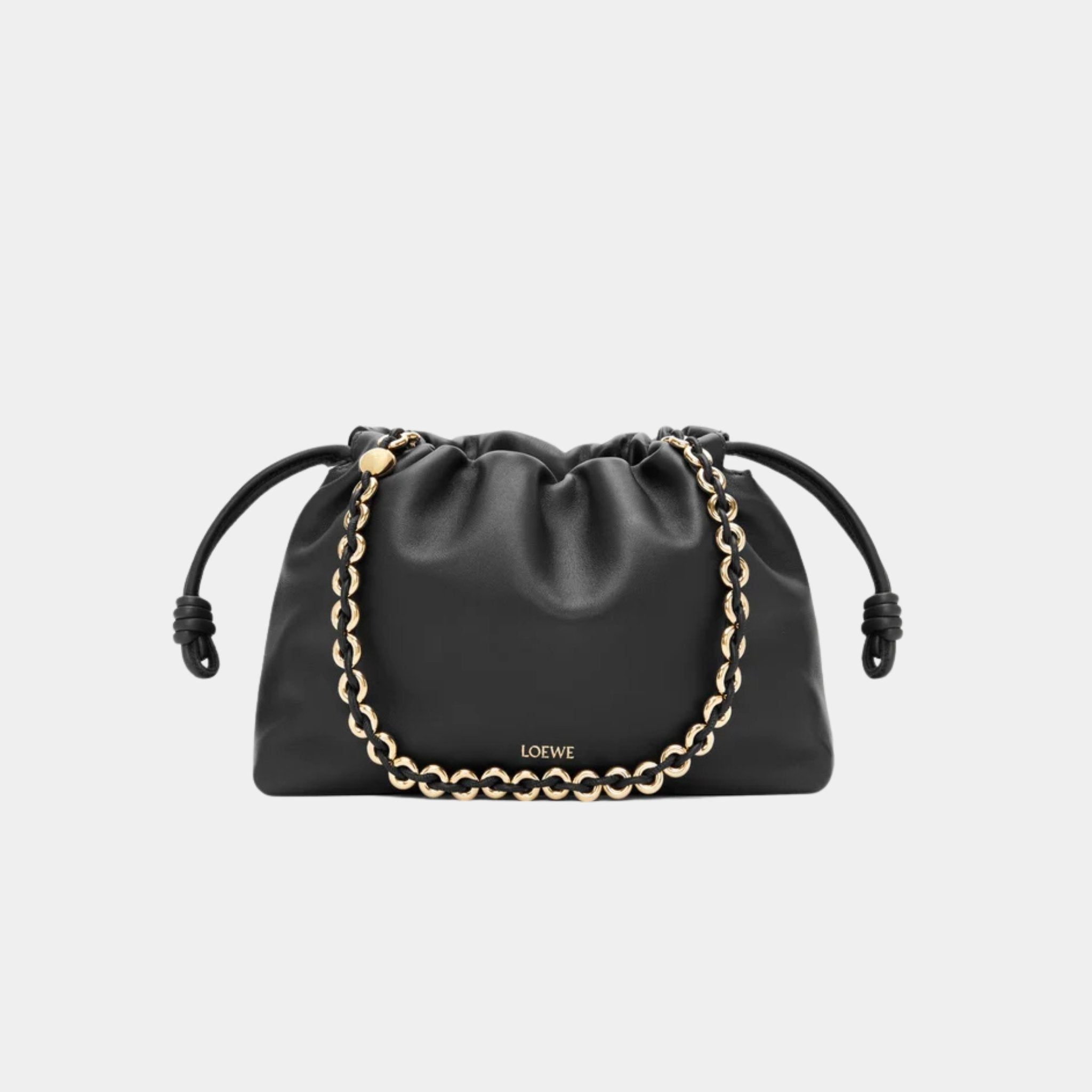 Loewe Medium-sized Flamenco Bag Soft Nappa Lambskin, Black, Back