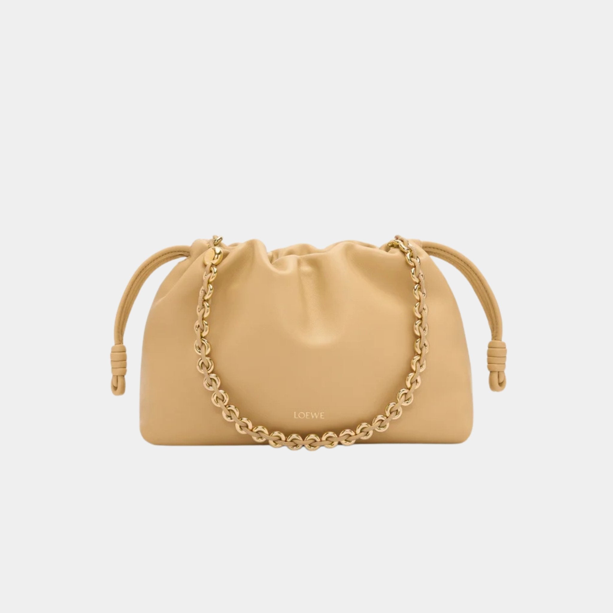 Loewe Medium-sized Flamenco Bag Soft Nappa Lambskin, Dark Butter, Front