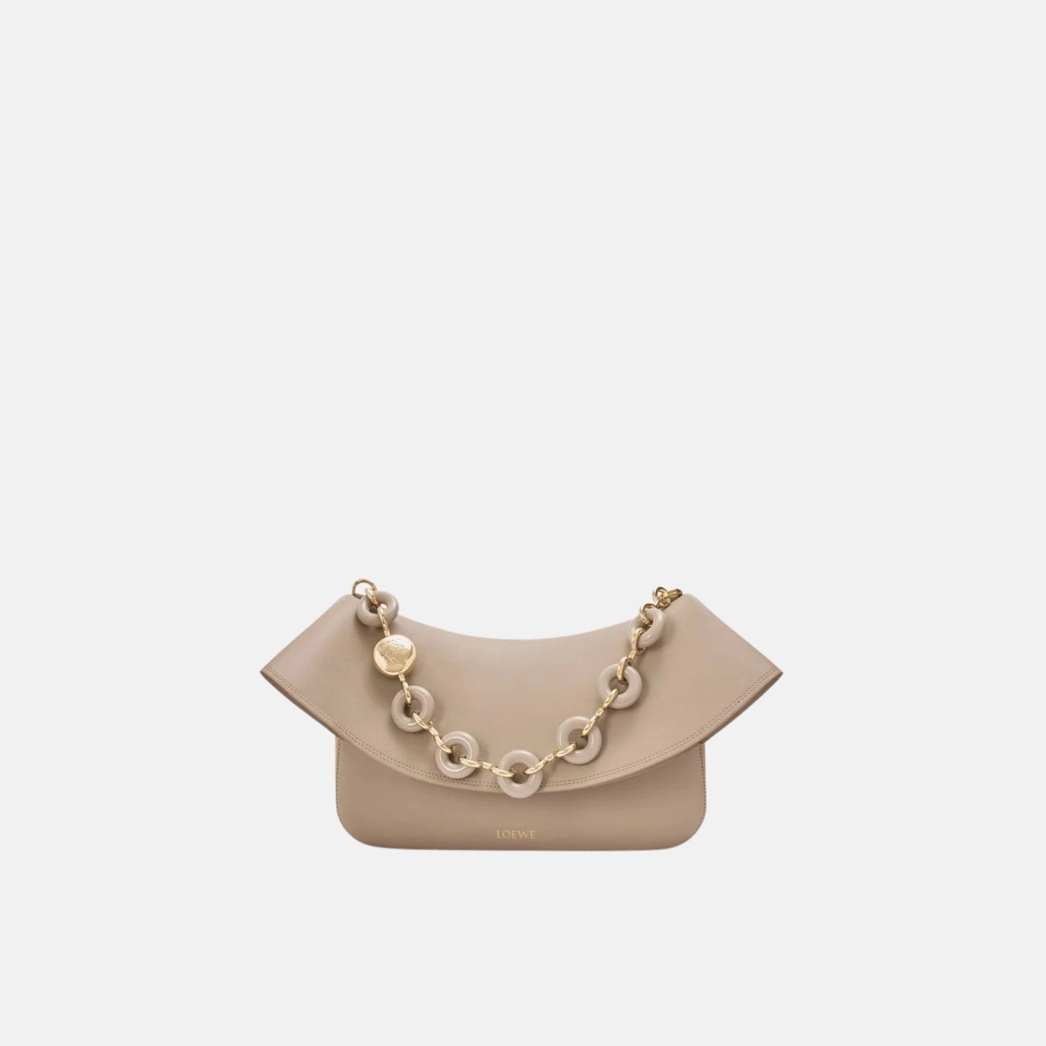 Loewe Medium Ola Bag in Smooth Calfskin, Burgundy, Front