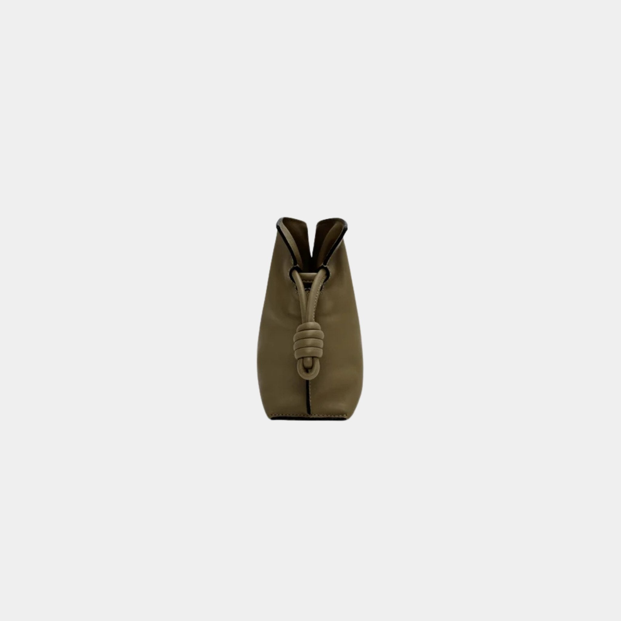 Loewe Mini Flamenco Clutch In Nappa Calfskin, Dark Khaki, Side