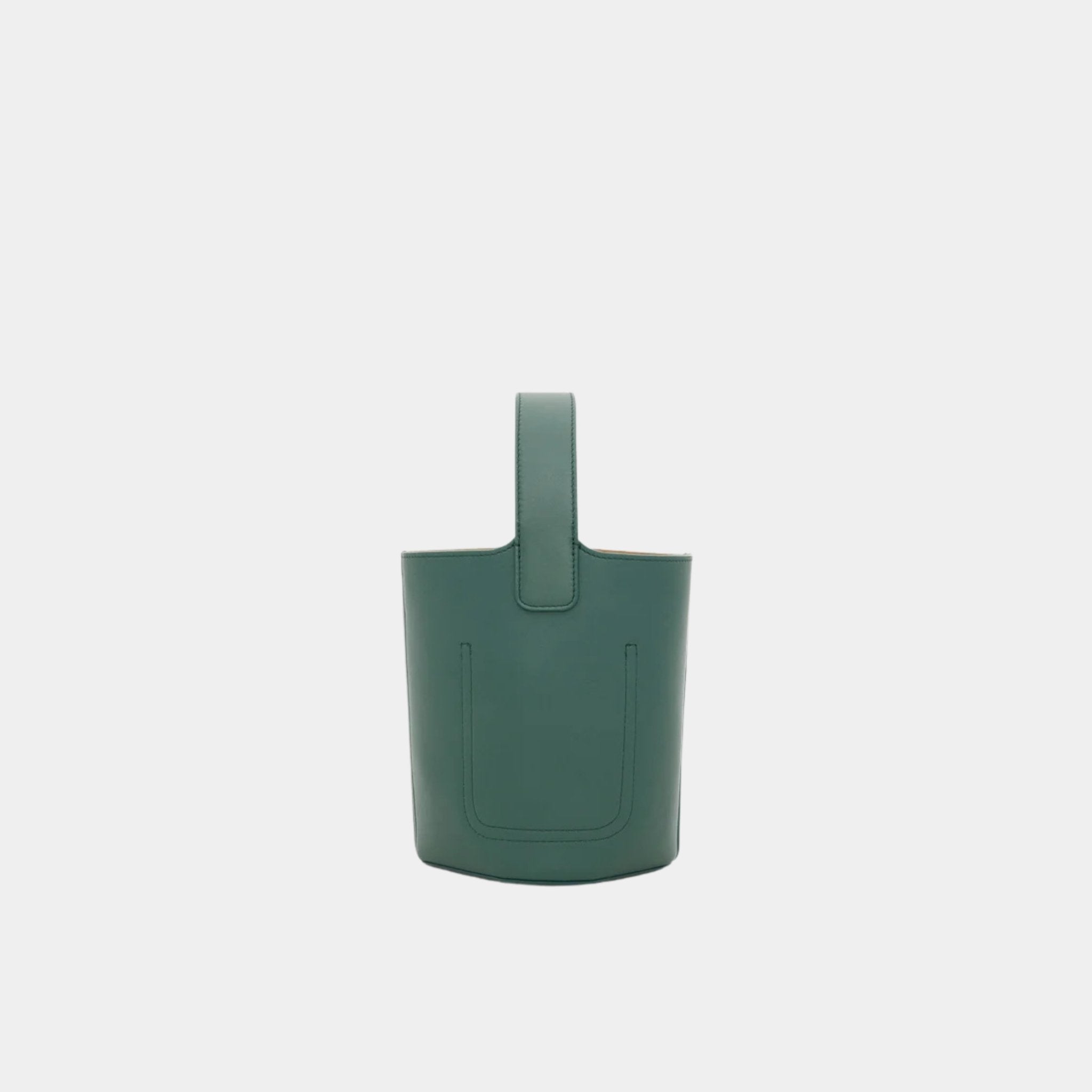Loewe Mini Pebble Bucket In Smooth Calfskin, Vetiver, Back