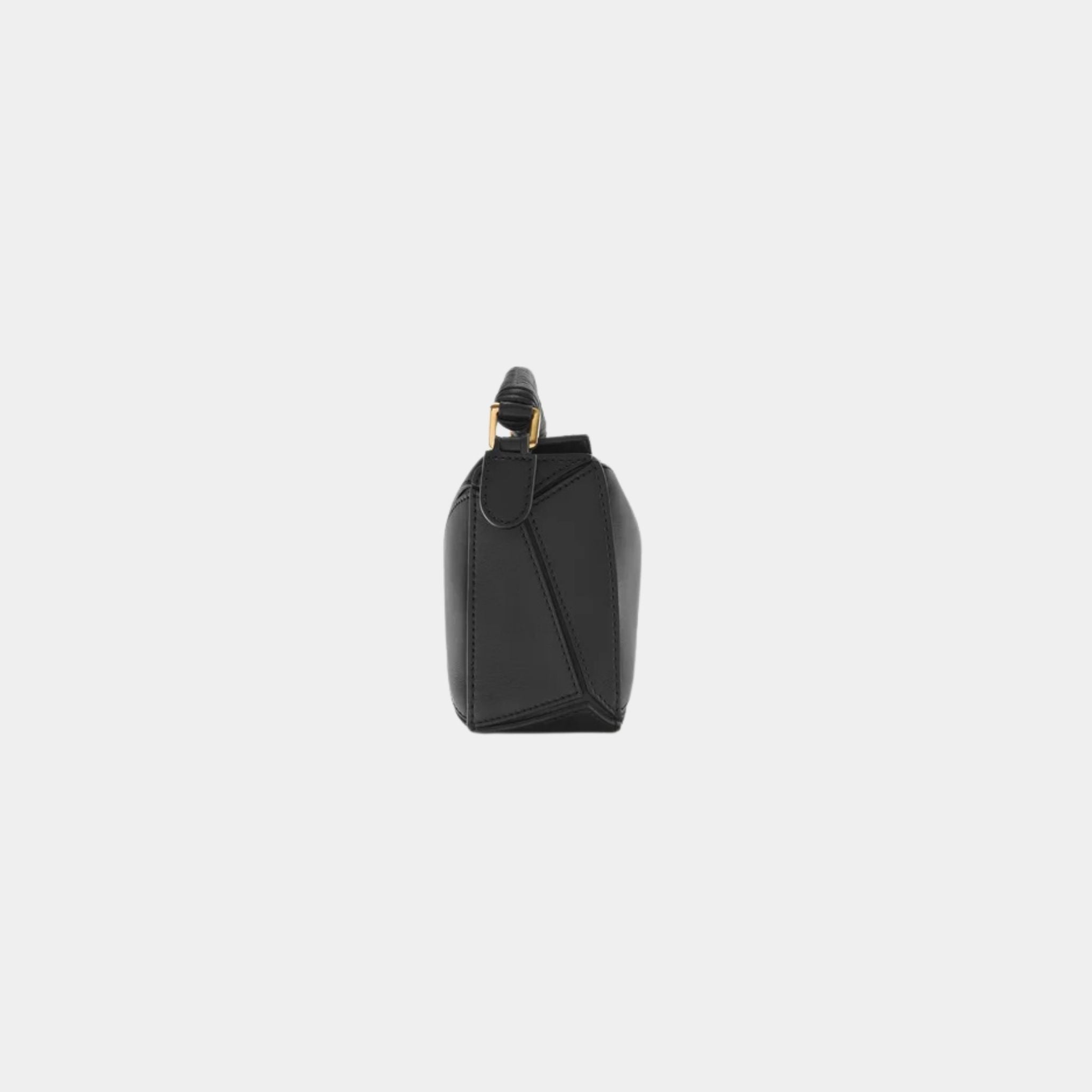 Loewe Mini Puzzle Bag In Smooth Calfskin, Black, Side