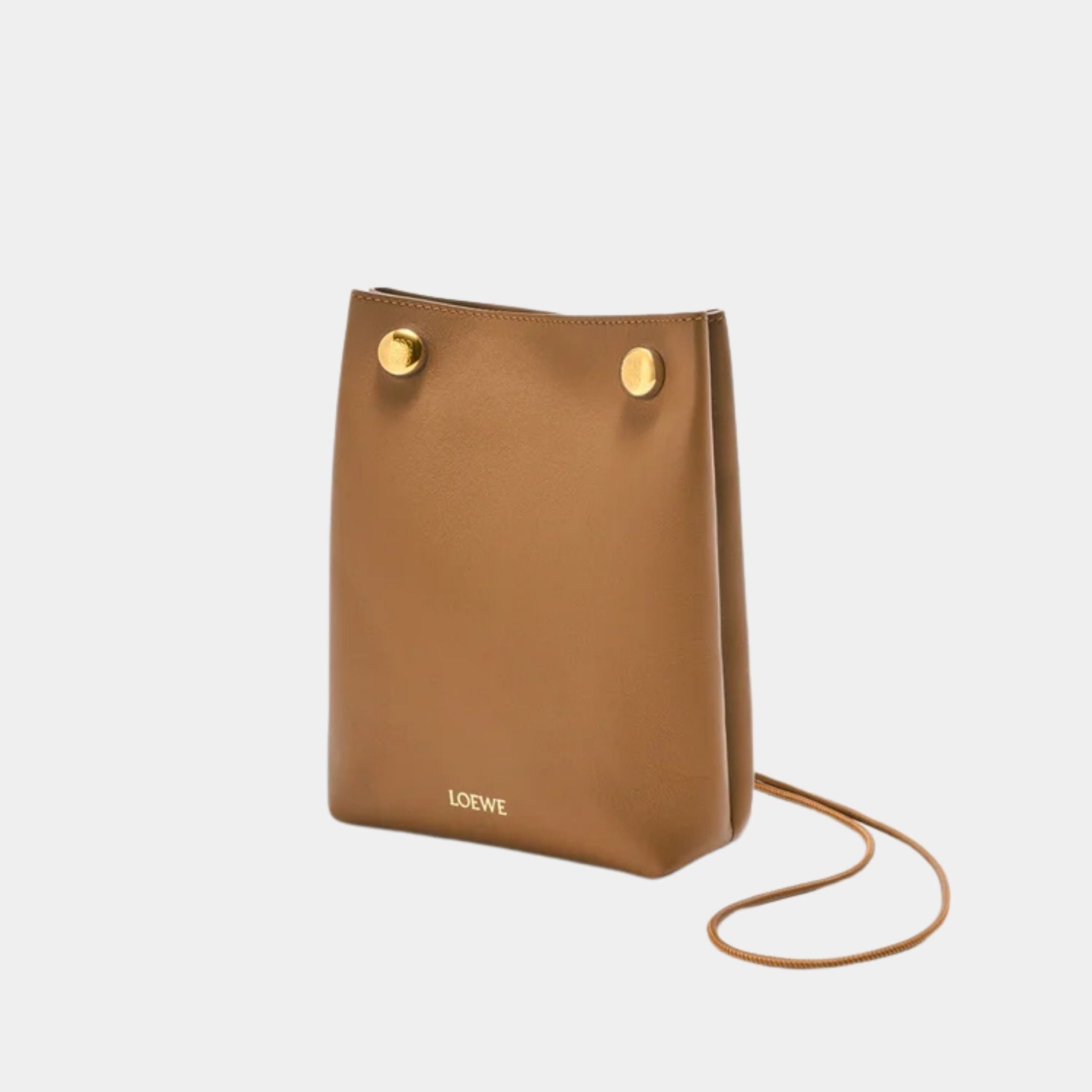 Loewe Pebble Pochette in Smooth Calfskin, Black, Side