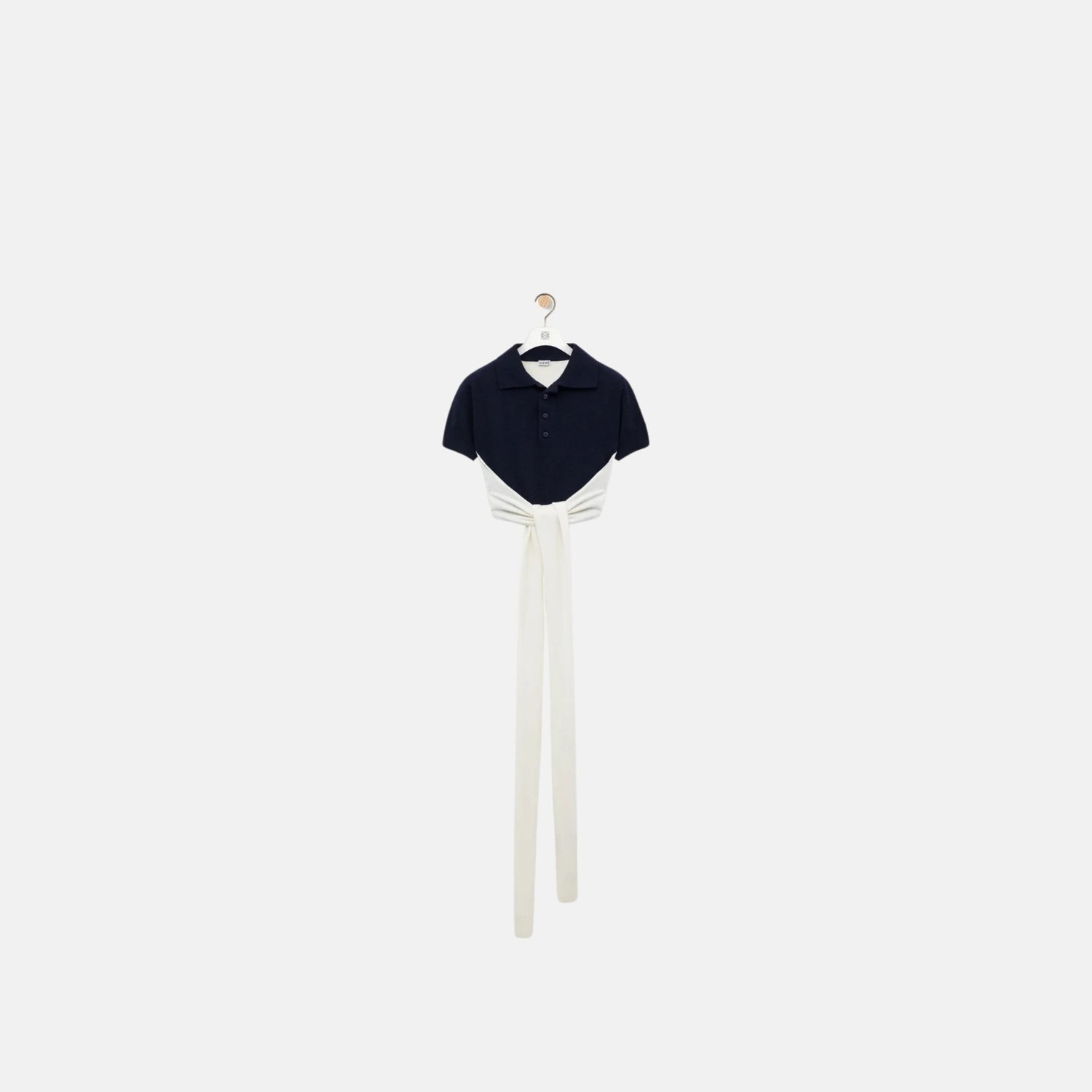 Loewe Polo Sweater In Wool And Cashmere, Navy, Front