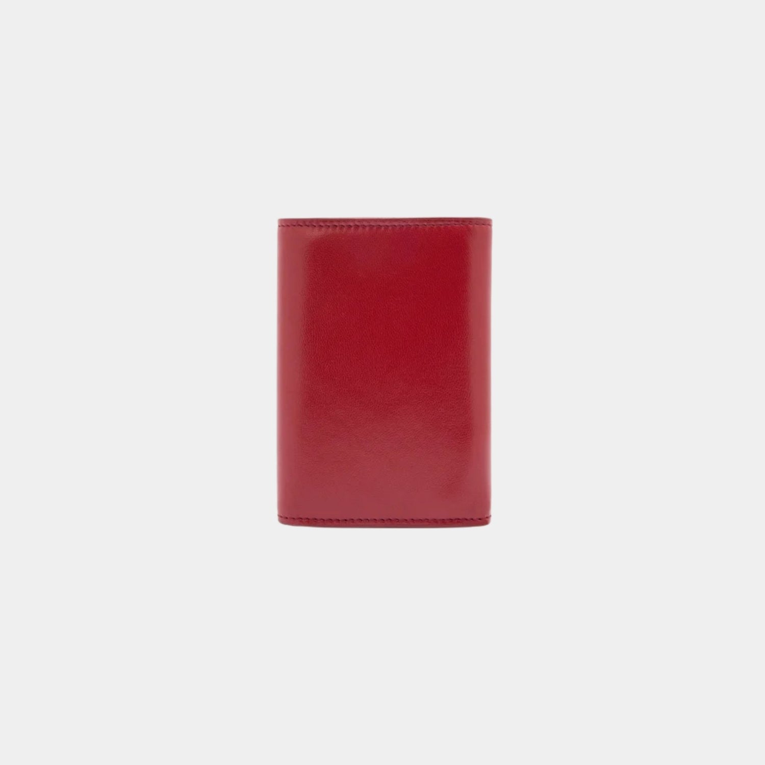 Loewe Puffer Anagram Small Vertical Wallet In Shiny Nappa Calfskin, Burnt Red, Back