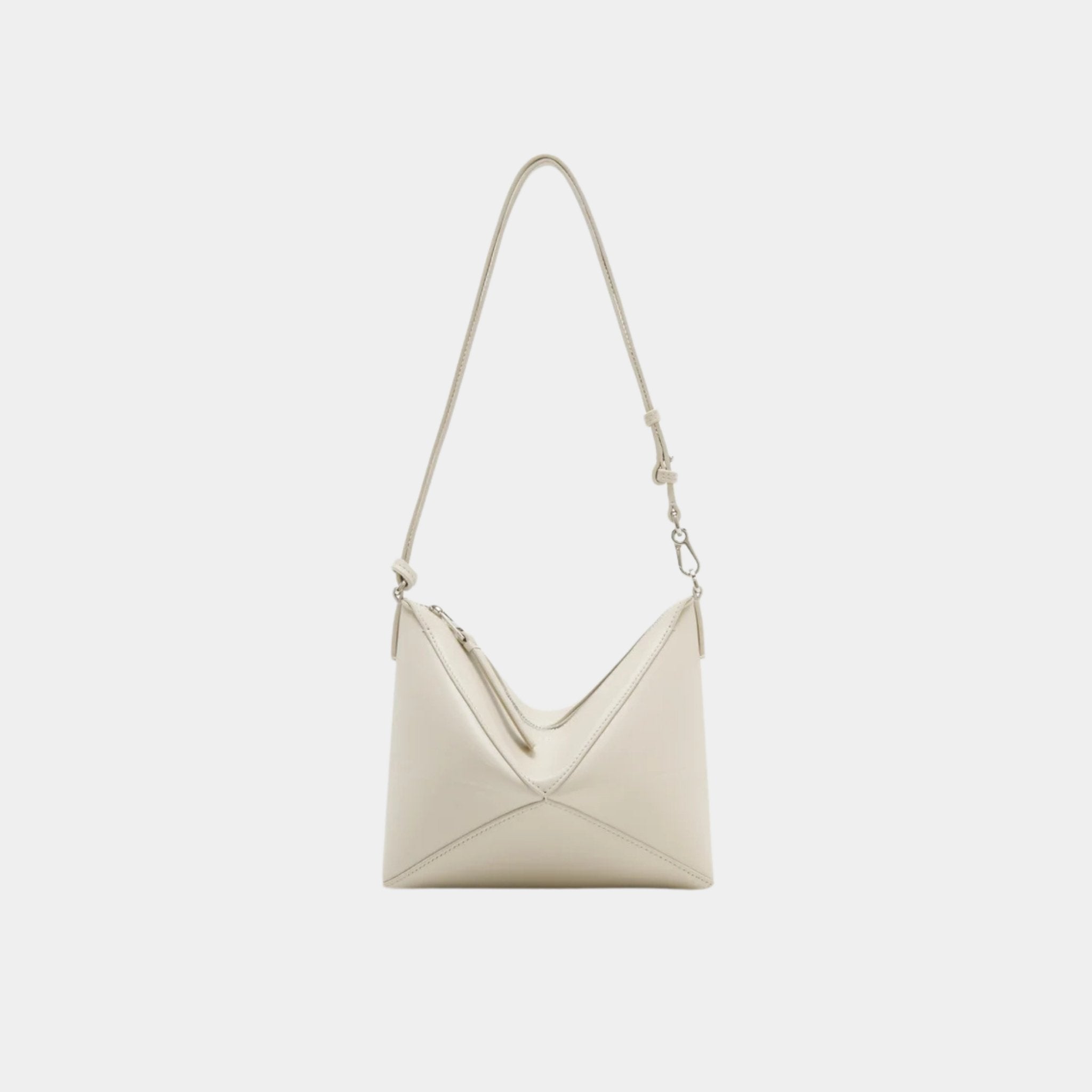 Loewe Puzzle Fold Pouch In Shiny Nappa Calfskin, Sea Salt, Front