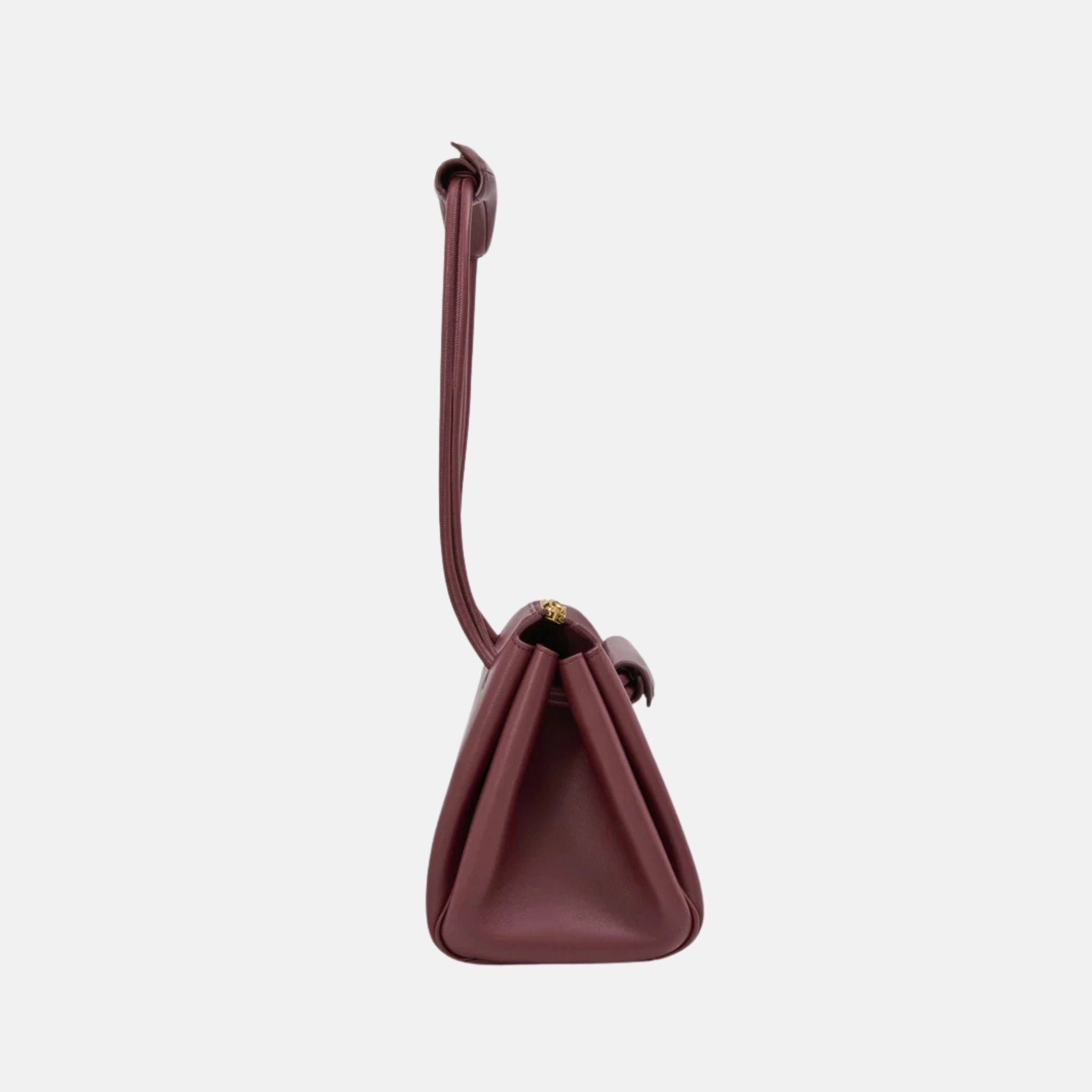 Loewe Small Madrid Bag in Supple Calfskin, Burgundy, Side
