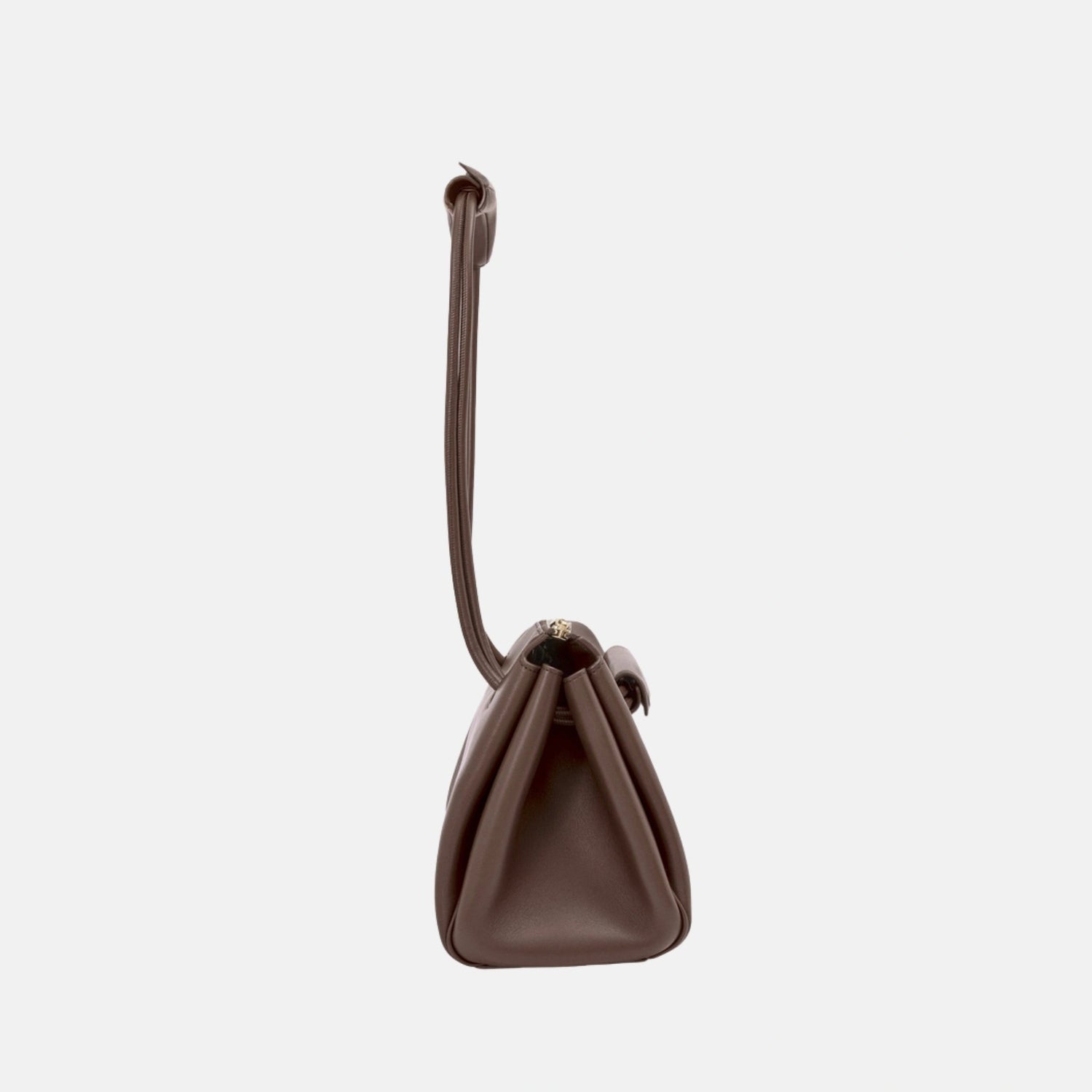 Loewe Small Madrid Bag in Supple Calfskin, Dark Brownie, Side