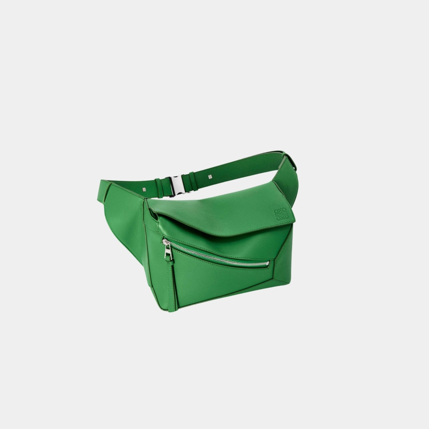 Loewe Small Puzzle Belt Bag Classic Calf Leather, Tropical Green, Side