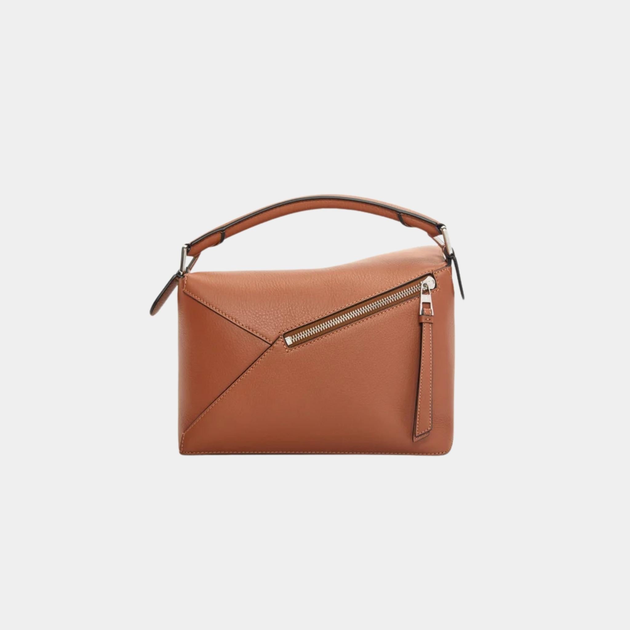 Loewe Small Puzzle Edge Bag In Classic Calfskin, Black, Back
