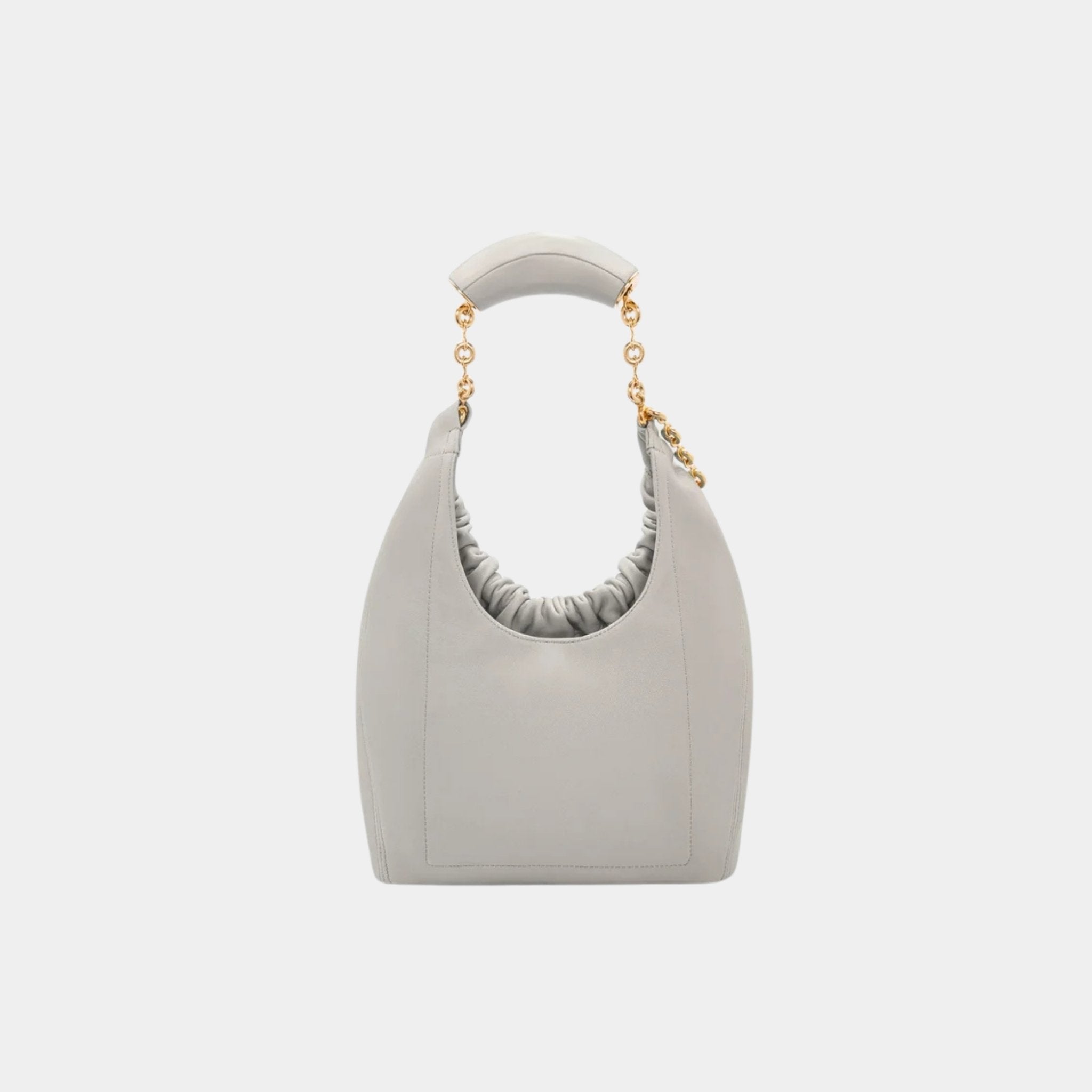 Loewe Small Squeeze Bag In Mellow Nappa Lambskin, Shell Grey, Back