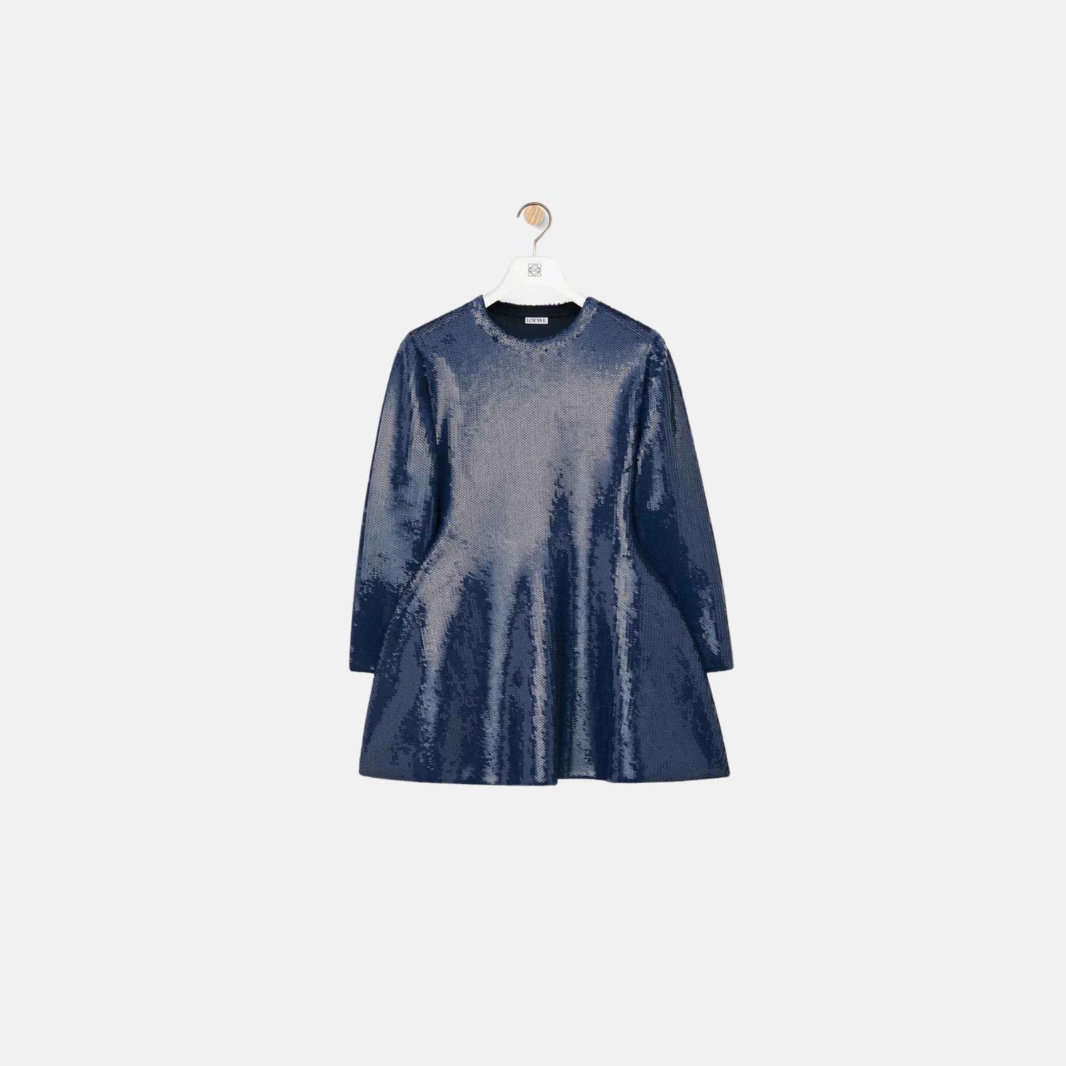 Loewe Top In Viscose Blend, Navy, Front