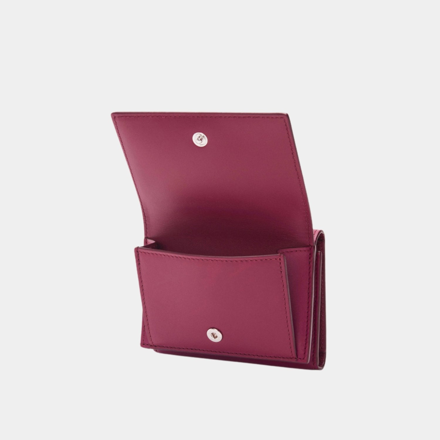 Loewe Trifold Wallet Made of Satin Calfskin, Crimson, Side