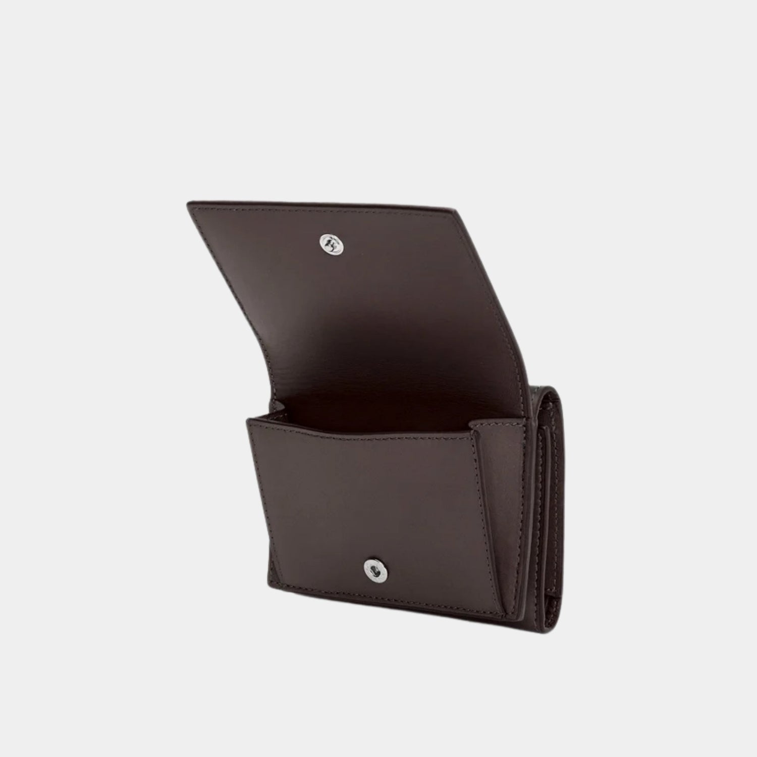 Loewe Trifold Wallet Made of Satin Calfskin, Dark Brown, Side