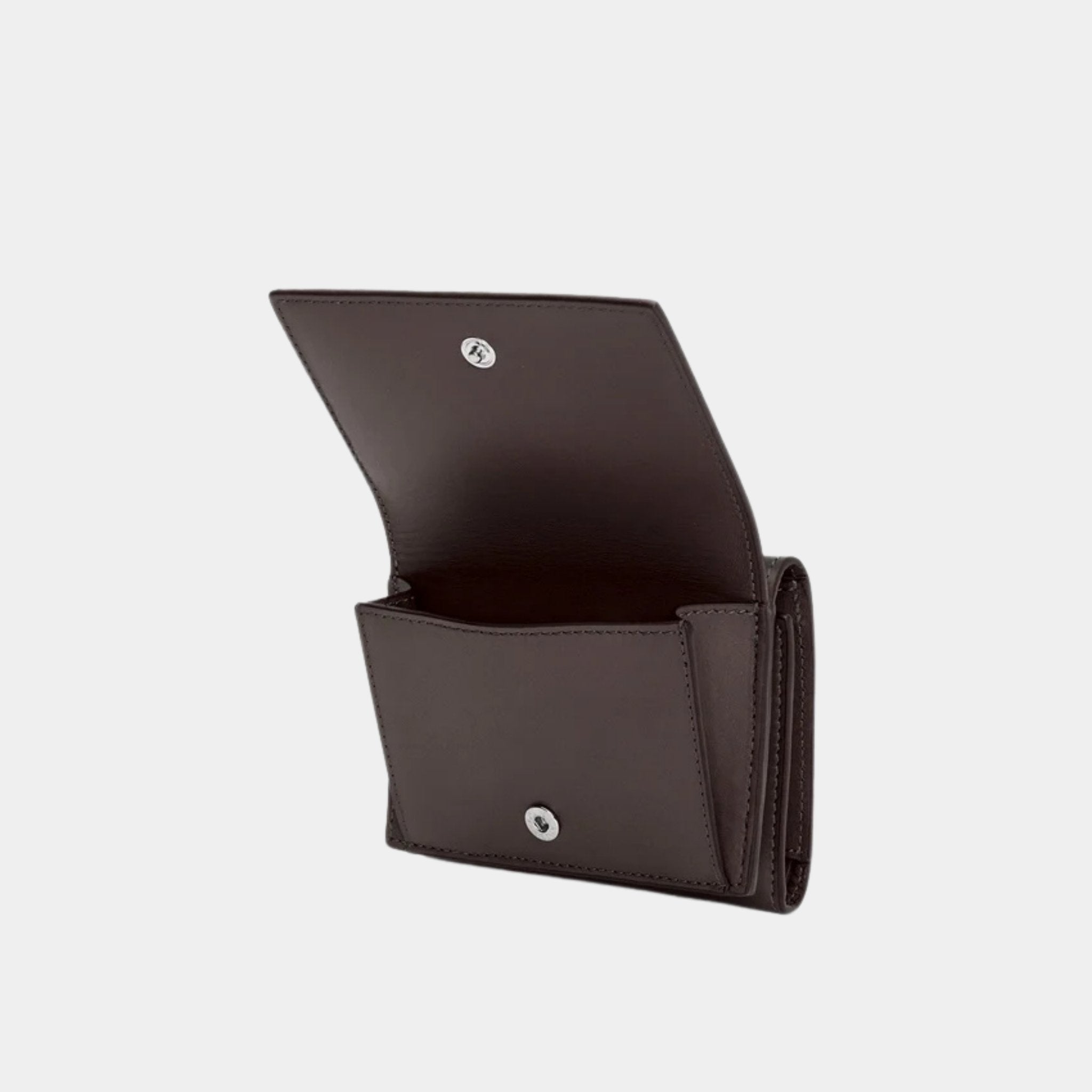 Loewe Trifold Wallet Made of Satin Calfskin, Dark Brown, Side
