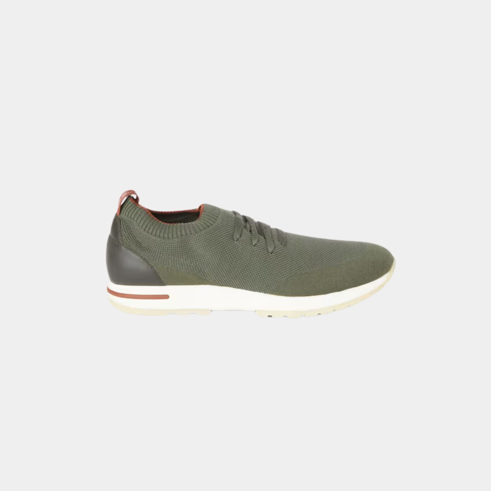Loro Piana 360 Flexy Walk Sneaker Virgin Wool, Army Green, Side