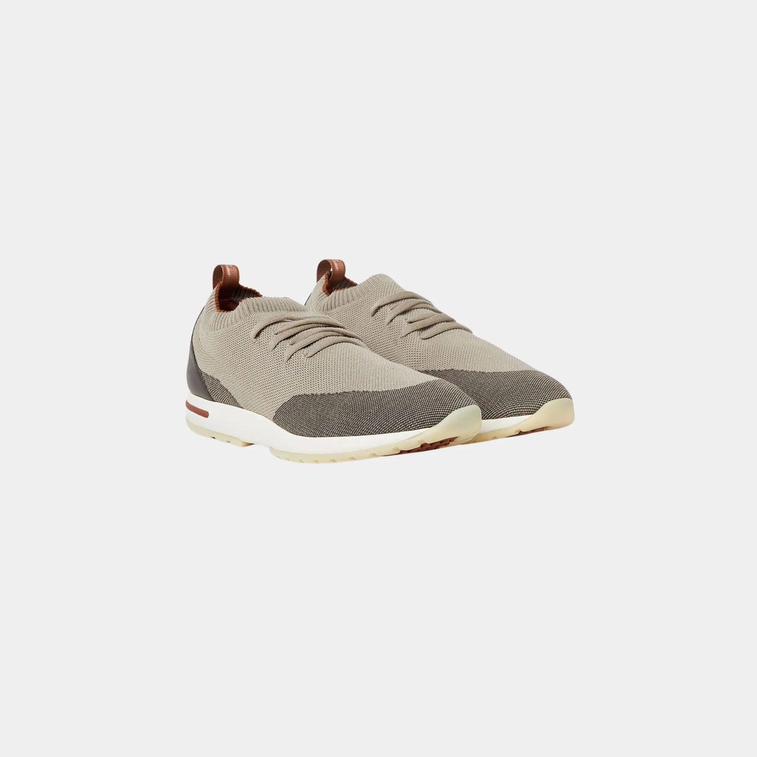 Loro Piana 360 Flexy Walk Sneaker Virgin Wool, Brown Ardesia, Front
