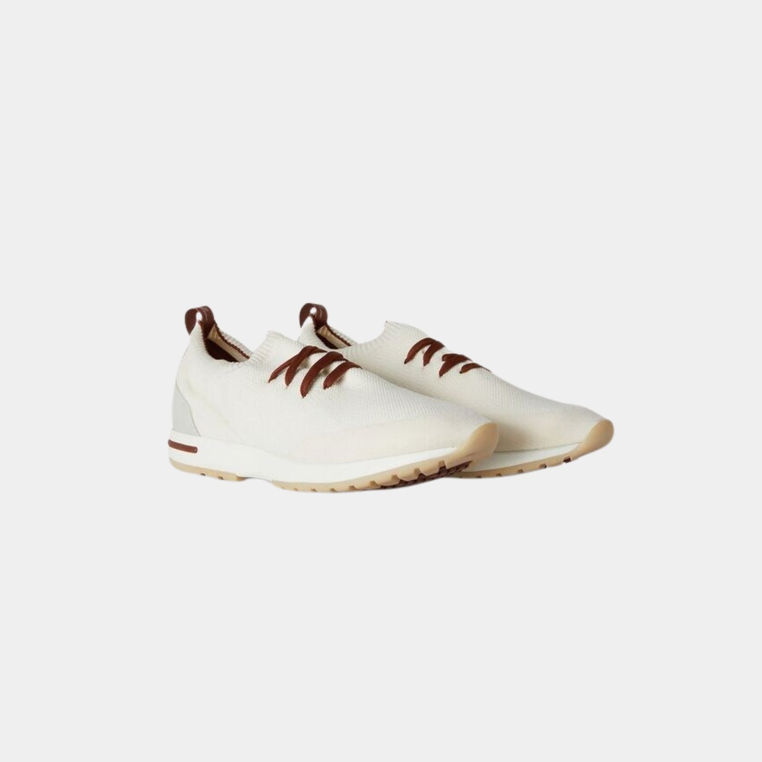 Loro Piana 360 Flexy Walk Sneaker Virgin Wool, White, Front