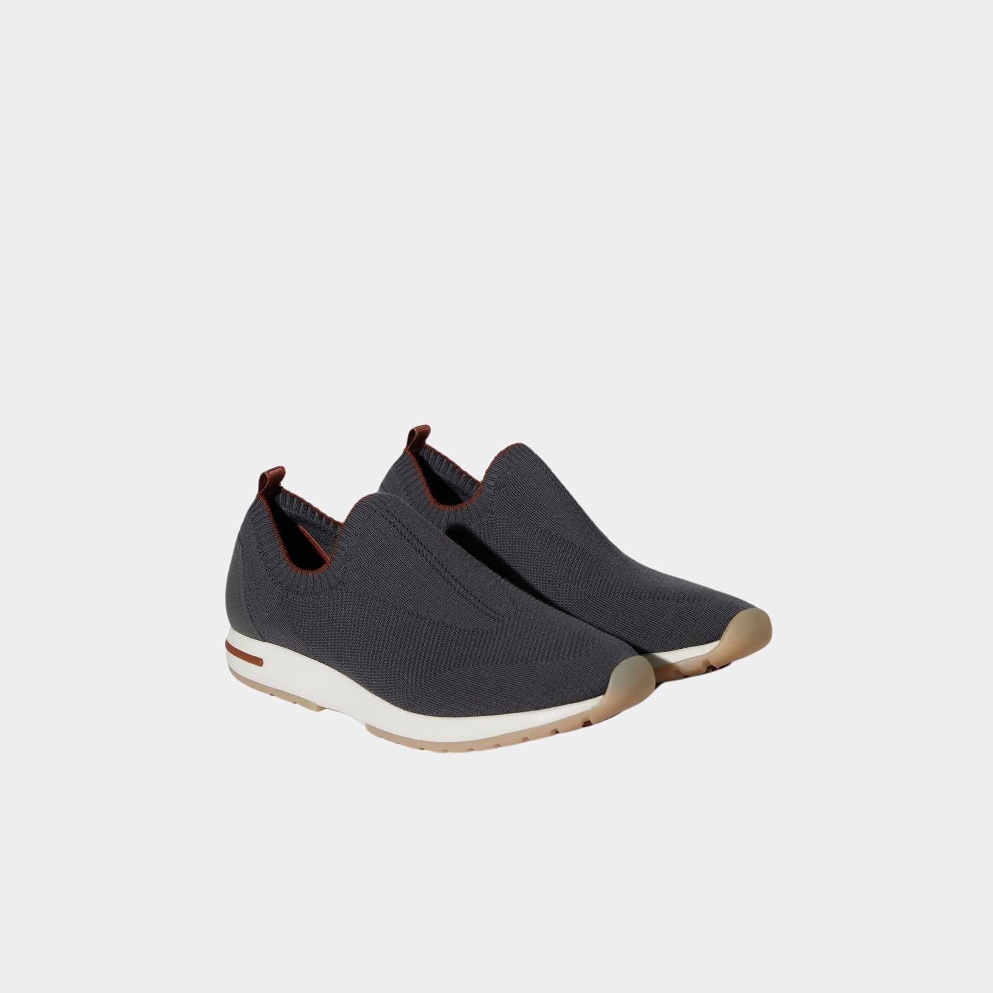 Loro Piana 360 LP Flexy Active Sneaker Virgin Wool, Gray, Front