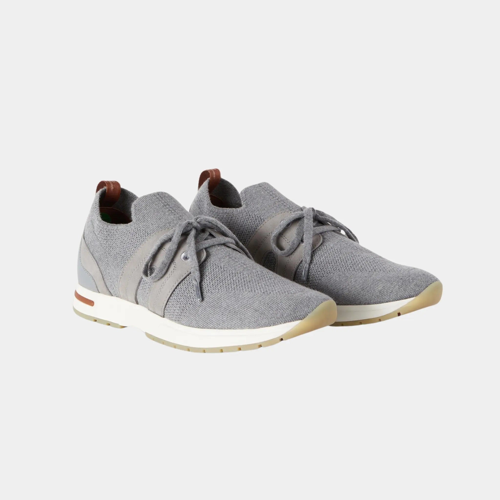 Loro Piana 360 LP Lady Flexy Walk Sneaker Virgin Wool, Flannel Grey, Front