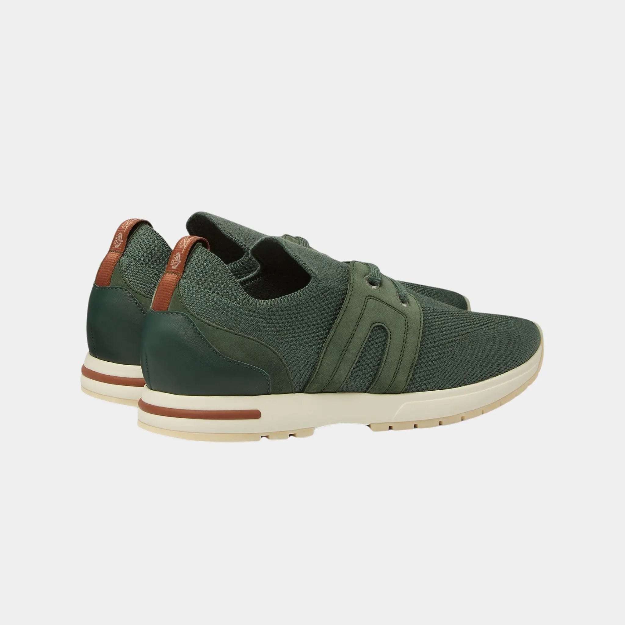Loro Piana 360 LP Lady Flexy Walk Sneaker in Virgin Wool, Green Lagoon, Back