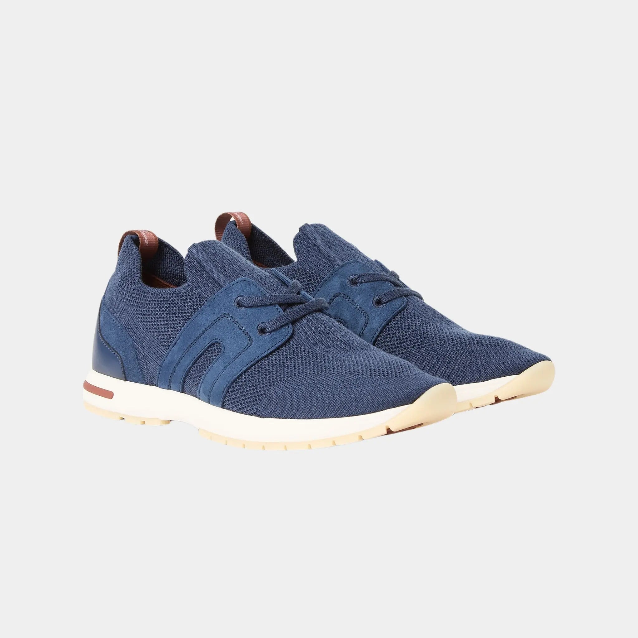 Loro Piana 360 LP Lady Flexy Walk Sneaker in Virgin Wool, Ocean Cavern, Front