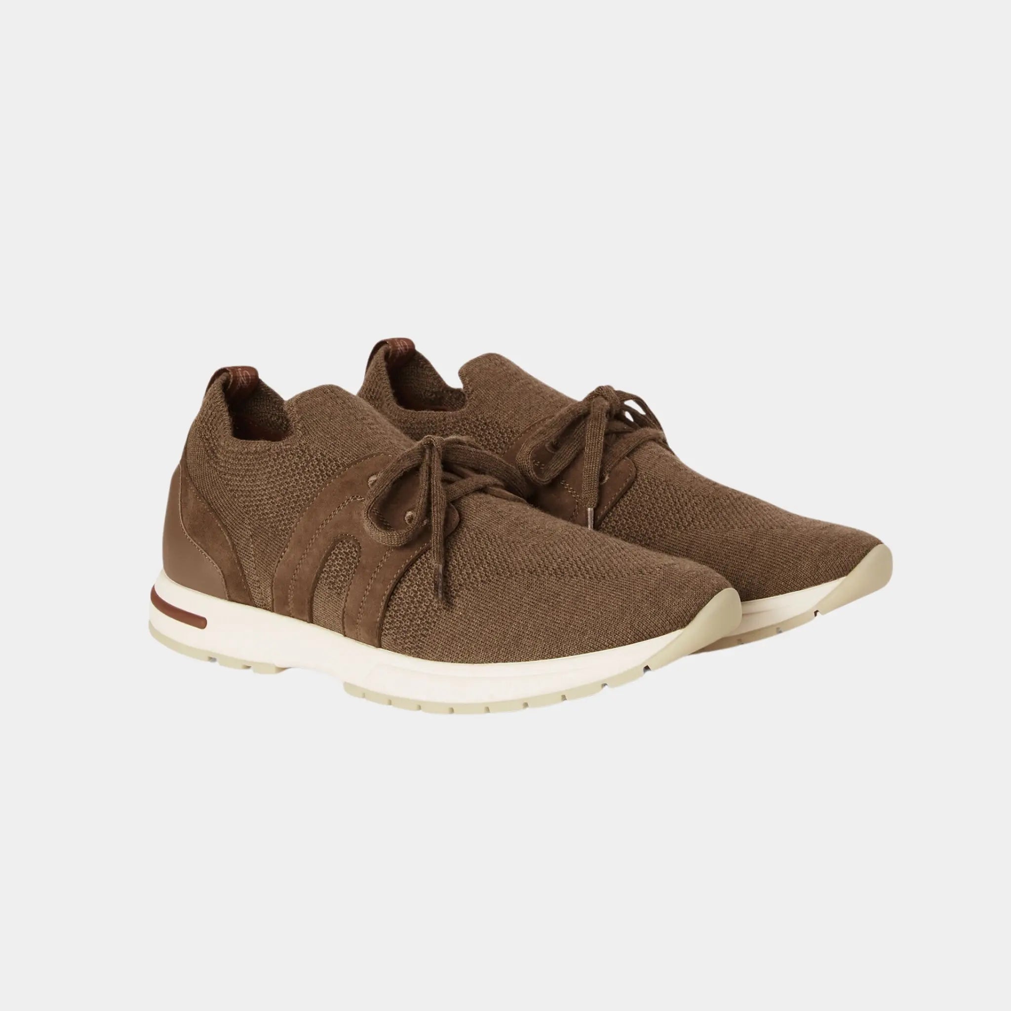 Loro Piana 360 LP Lady Flexy Walk Sneaker Virgin Wool, Tundra, Front