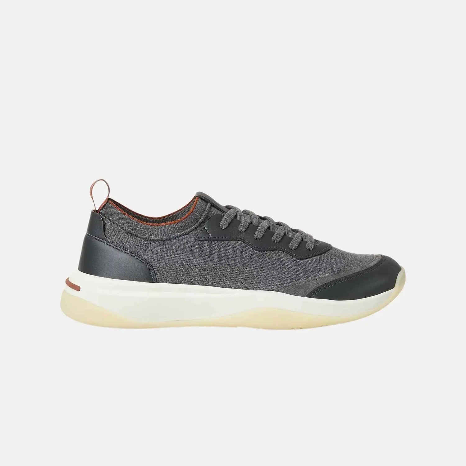 Loro Piana 410 LP Walk The Gift Of Kings Sneaker, Gray Melange, Side