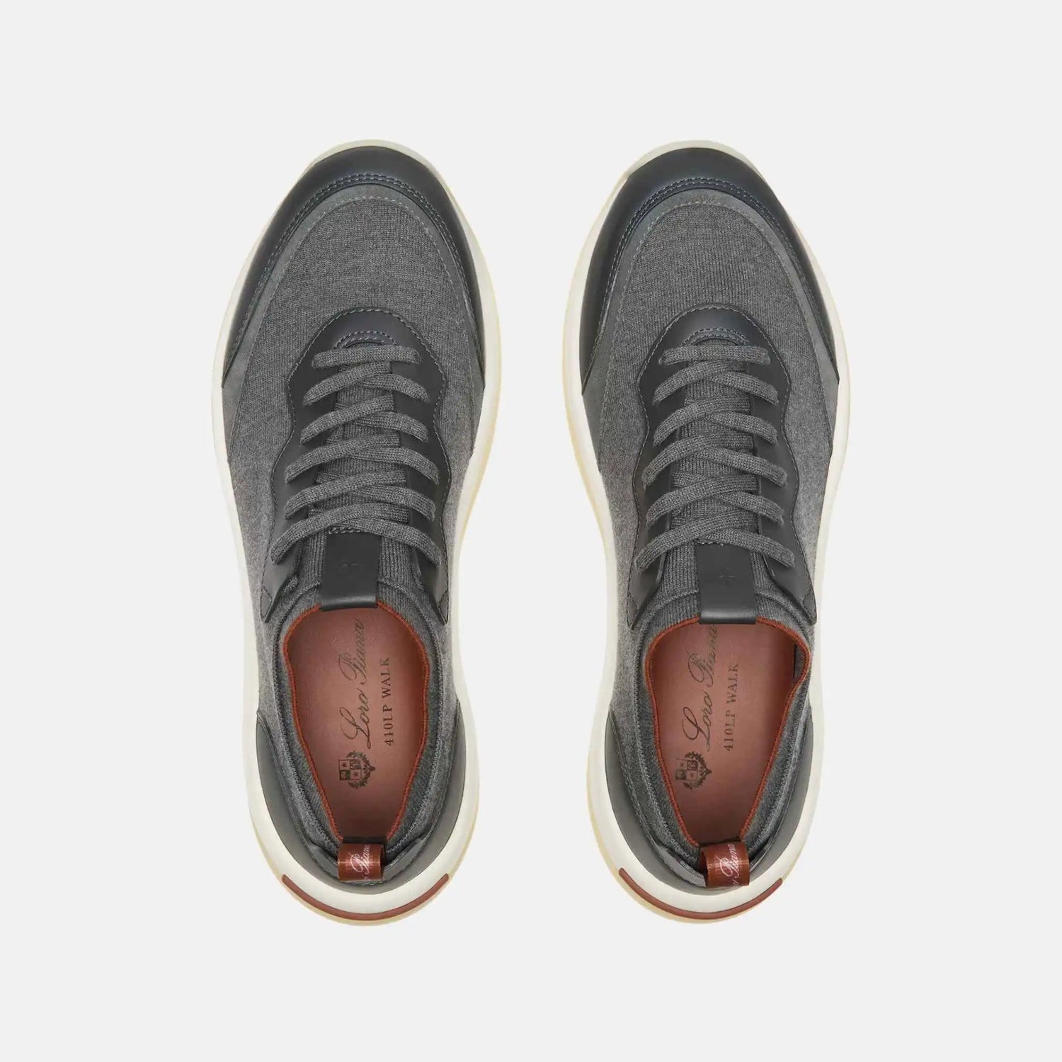Loro Piana 410 LP Walk The Gift Of Kings Sneaker, Gray Melange, Top