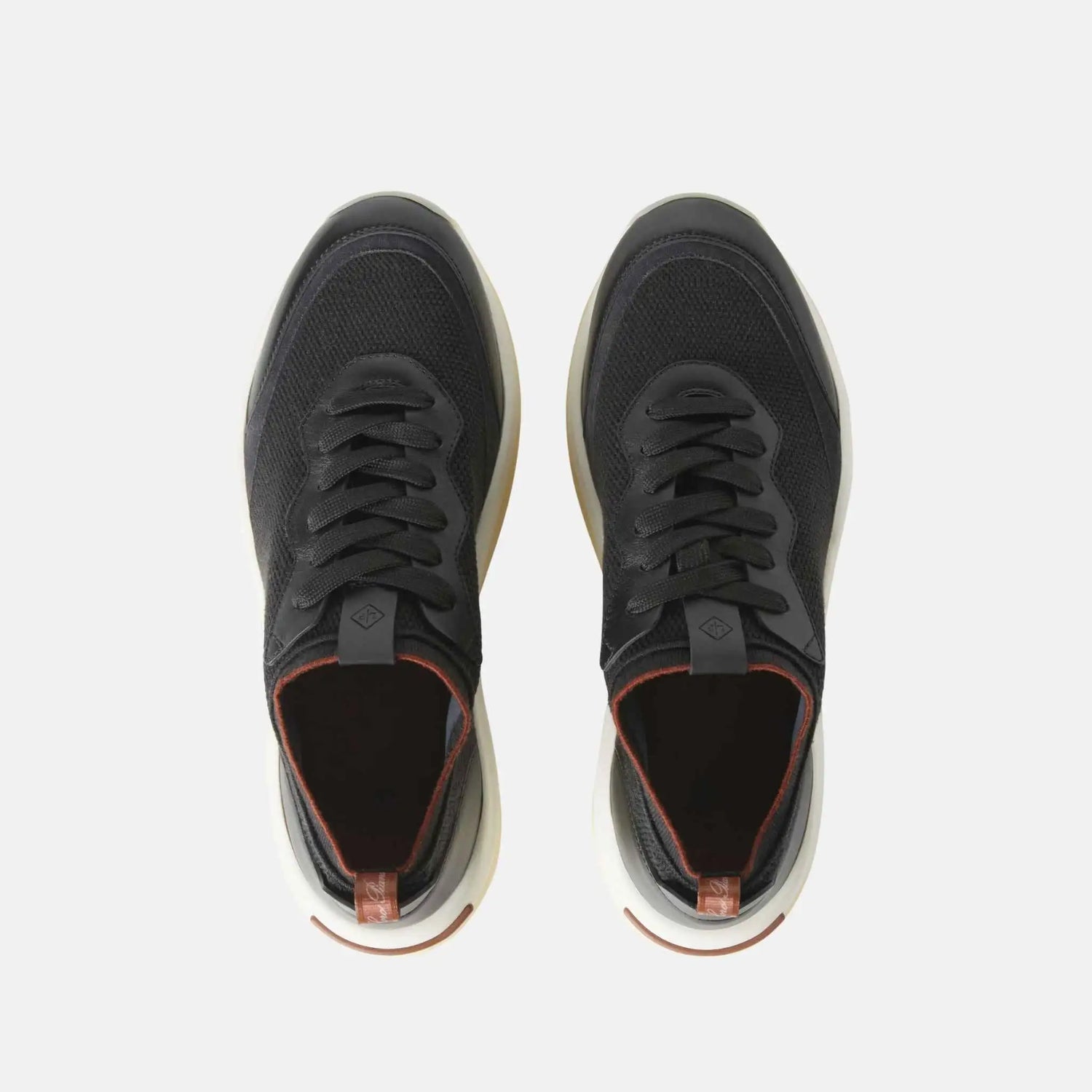 Loro Piana 410 LP Walk Wish Sneaker Virgin Wool, Caviar, Top