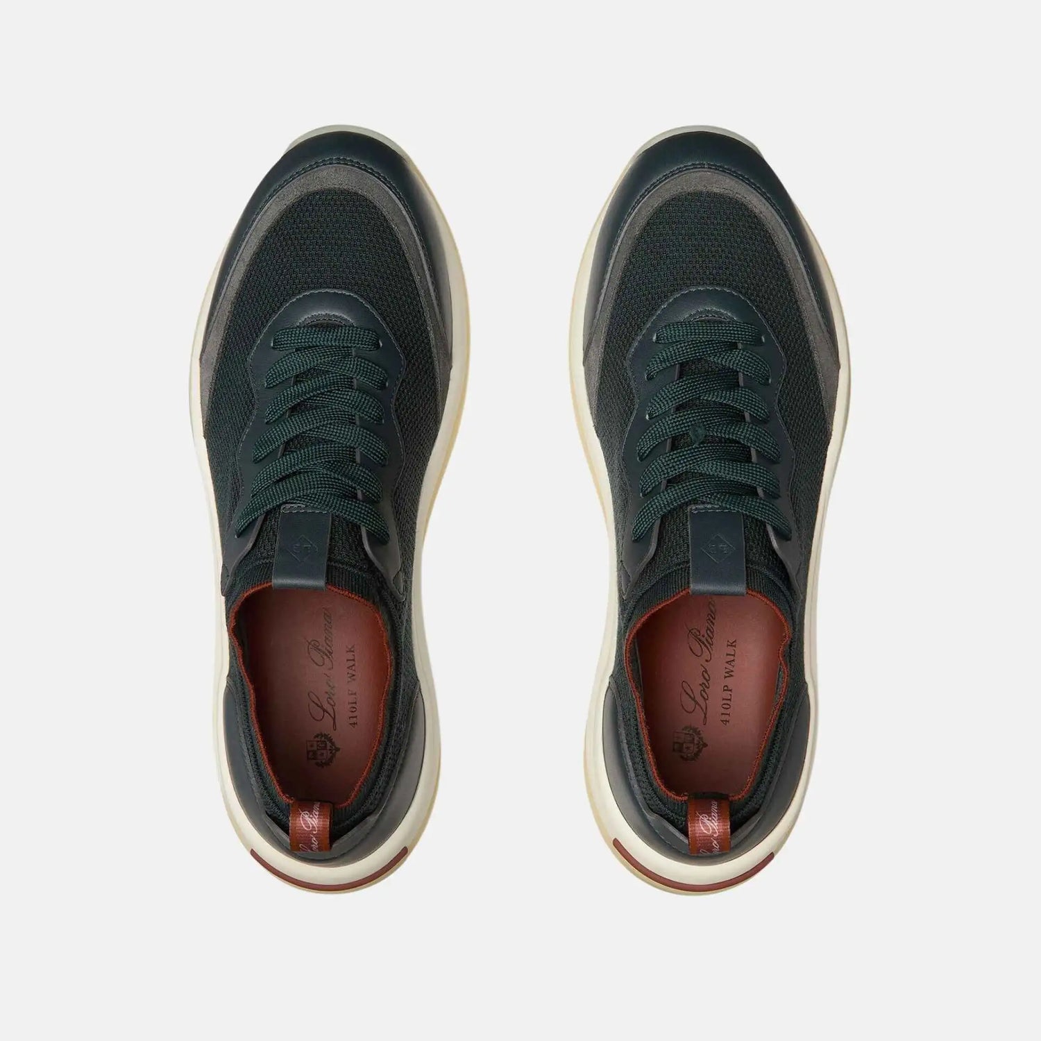 Loro Piana 410 LP Walk Wish Sneaker Virgin Wool, Dark Green, Top
