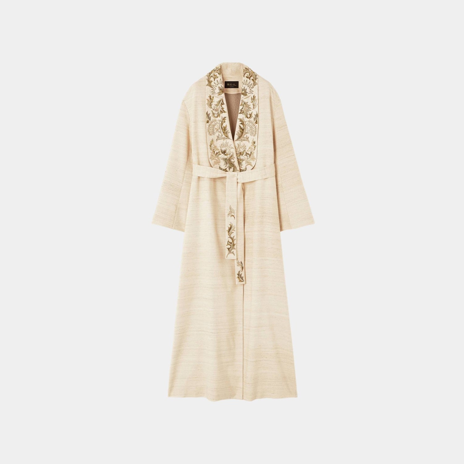 Loro Piana Anderson Coat Silk, Birch Bark, Front