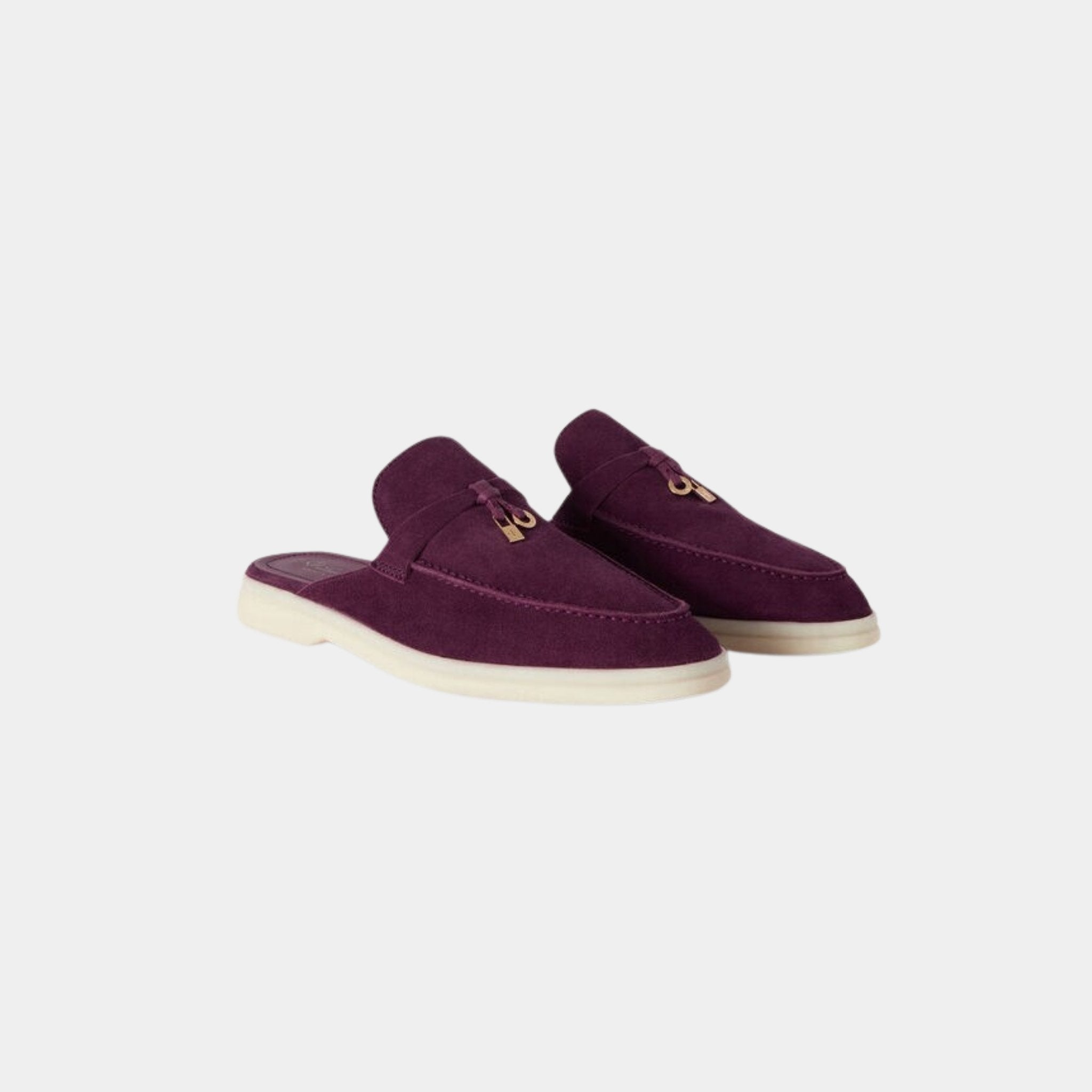 Loro Piana Babouche Charms Walk Loafers, Bright Amarant, Front View