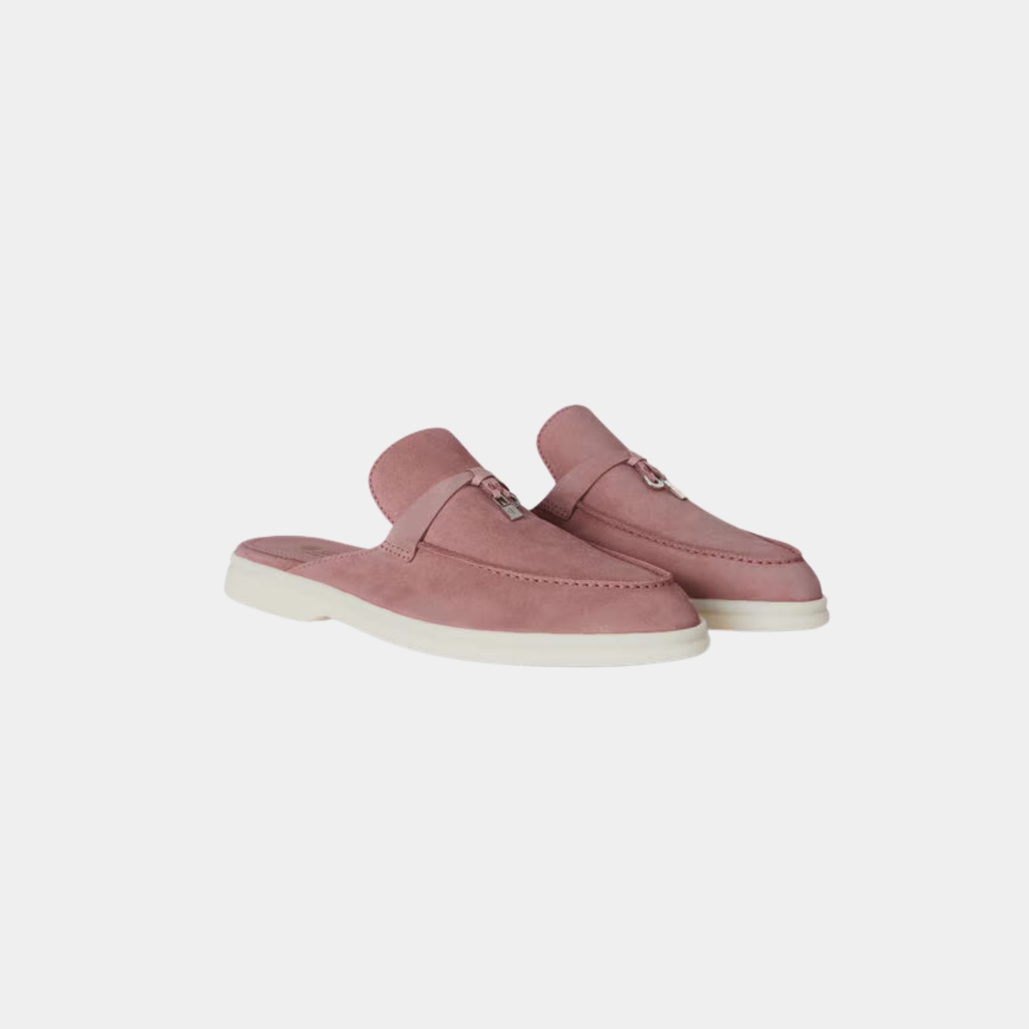 Loro Piana Babouche Charms Walk Loafers, Flower Cherry, Front View