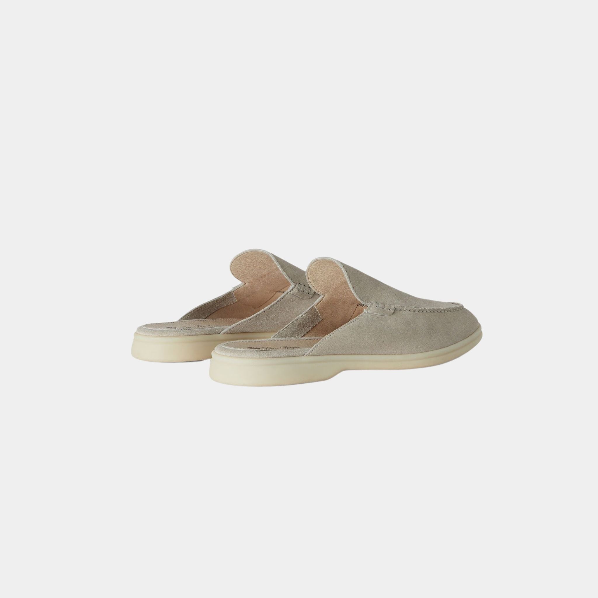 Loro Piana Babouche Walk Loafer In Suede, Classic Beige, Back