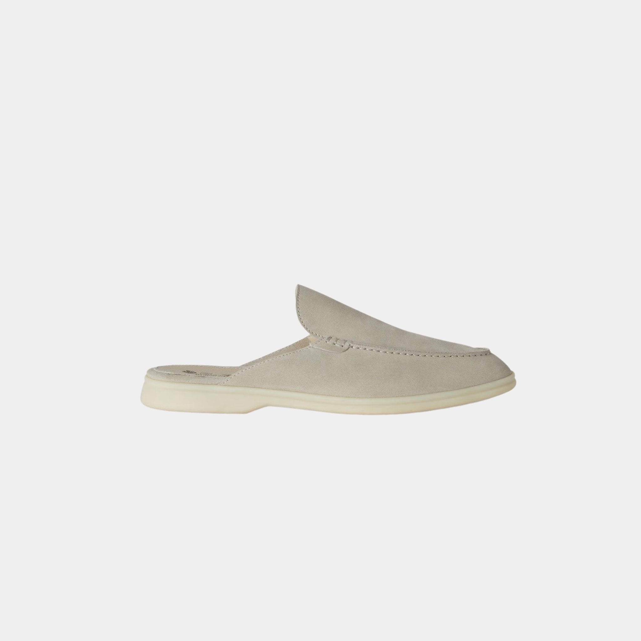Loro Piana Babouche Walk Loafer In Suede, Classic Beige, Side