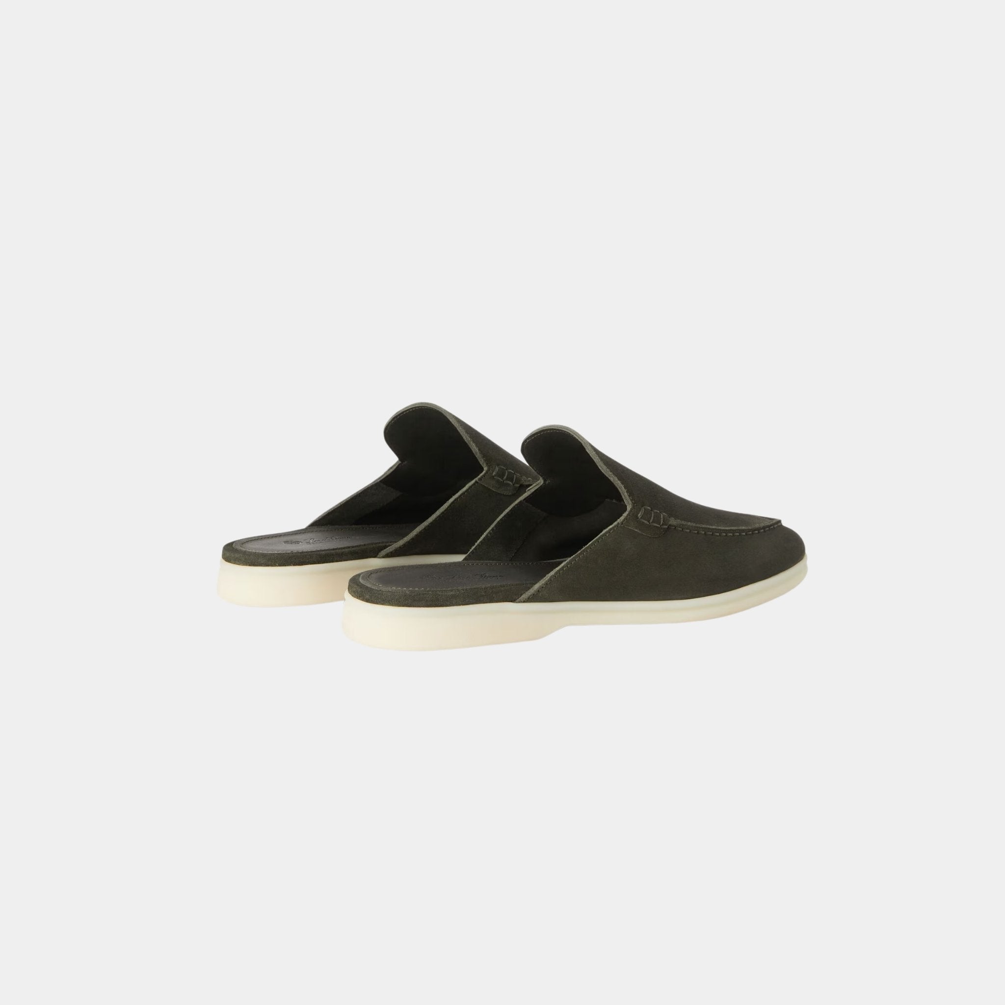 Loro Piana Babouche Walk Loafer In Suede, Mimetico, Back