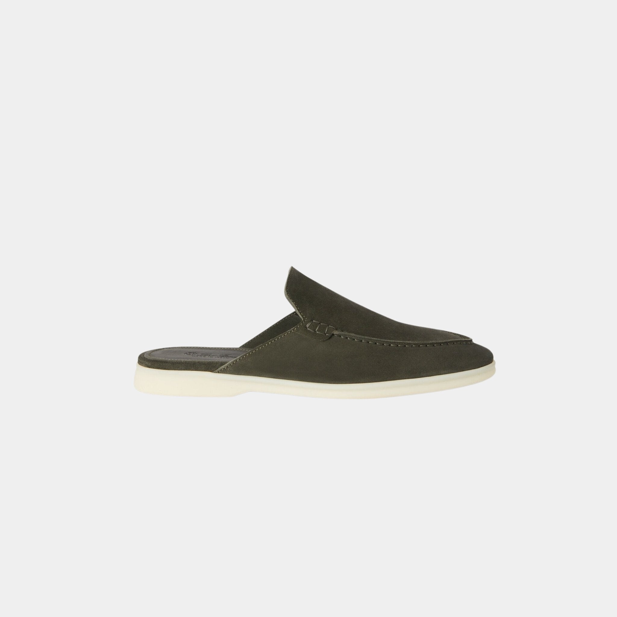 Loro Piana Babouche Walk Loafer In Suede, Mimetico, Side