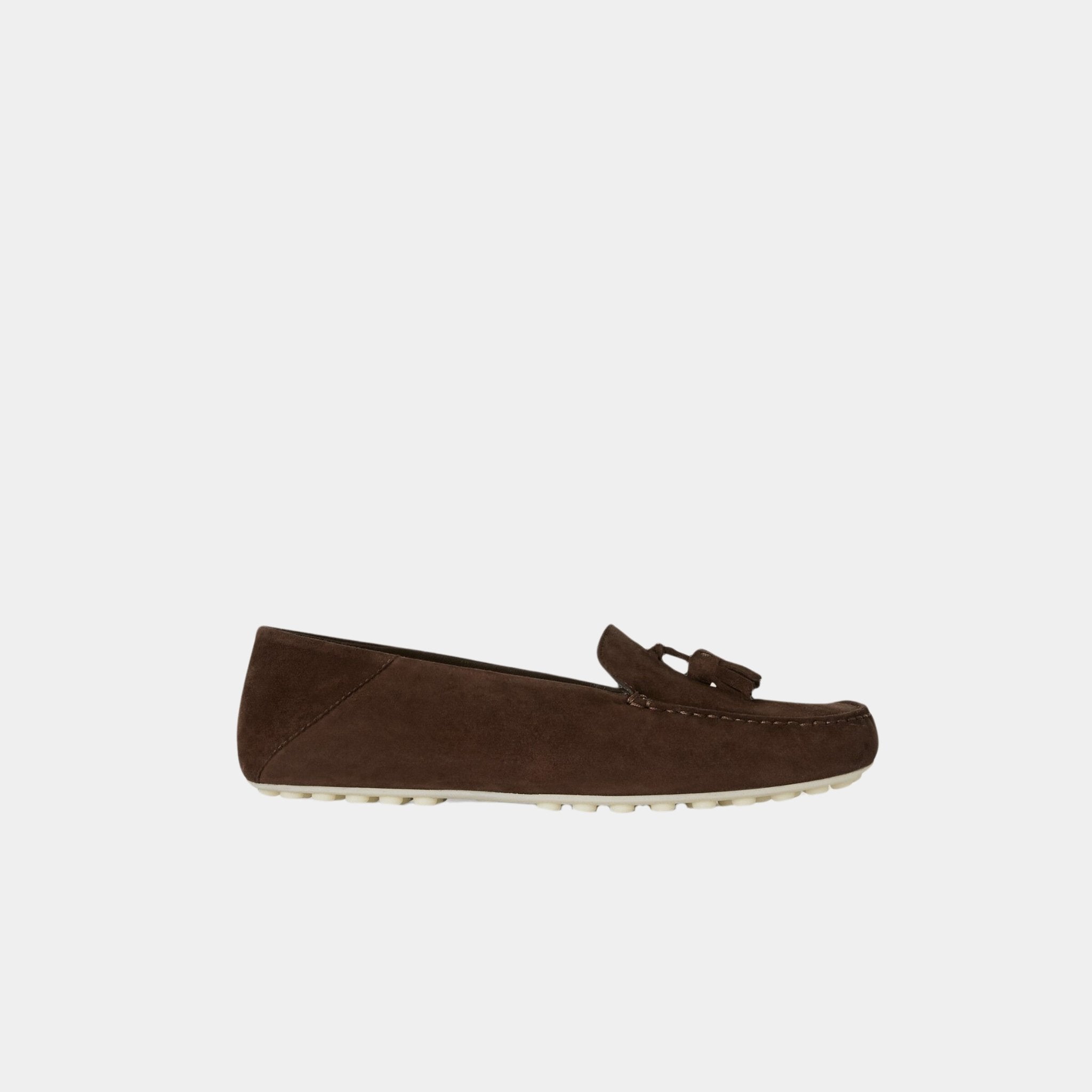 Loro Piana Dot Sole Walk Loafer Suede Goatskin, Chocolate, Side