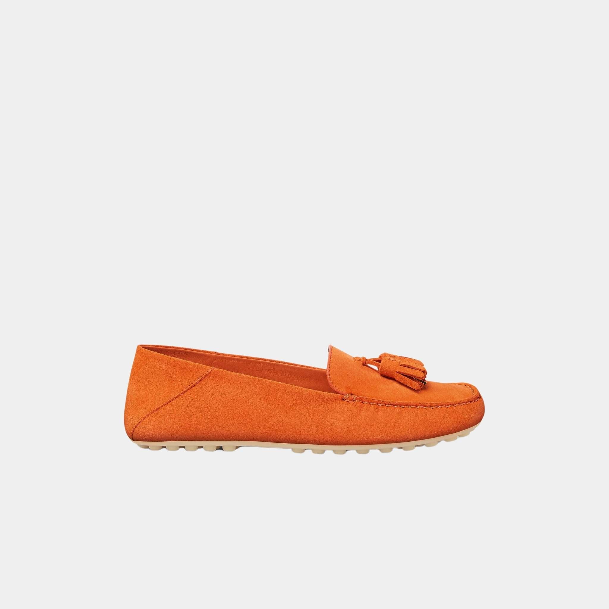 Loro Piana Dot Sole Walk Loafer Suede Goatskin, Passion Fruit, Side