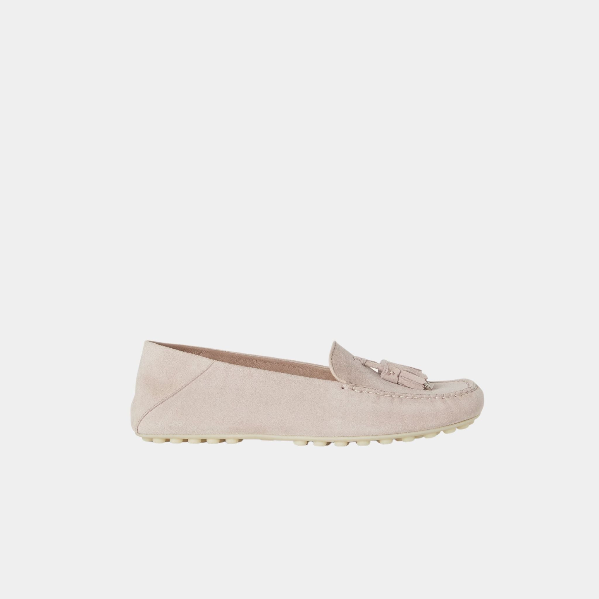 Loro Piana Dot Sole Walk Loafer Suede Goatskin, Pink Nouveau, Side