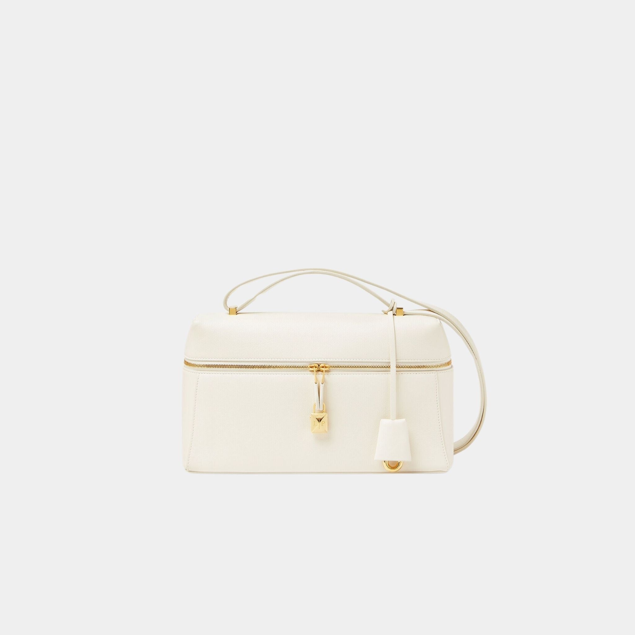 Loro Piana Extra Bag L27 Calfskin, Whisper White, Front