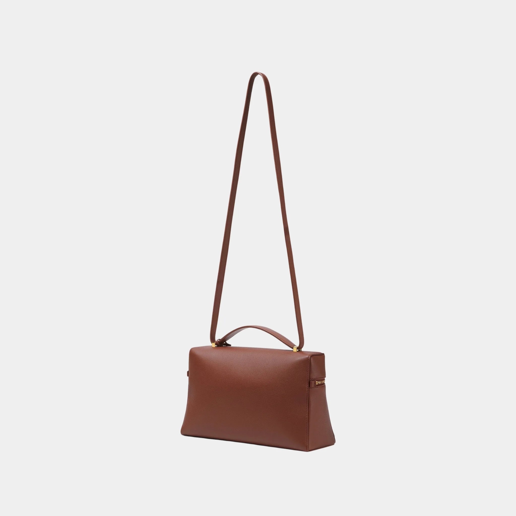 Loro Piana Extra Bag L27 In Calfskin, Burnt Tan, Back