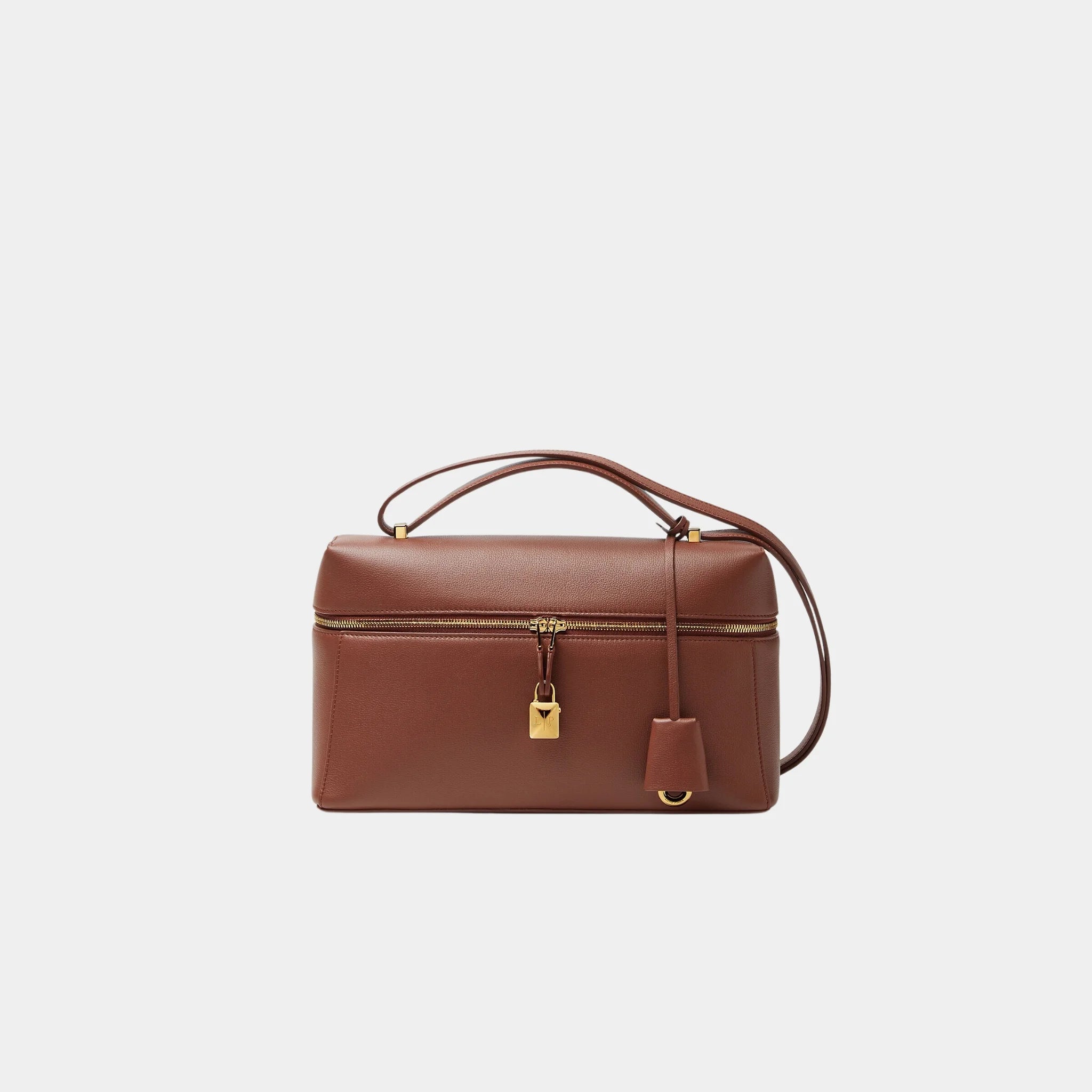 Loro Piana Extra Bag L27 In Calfskin, Burnt Tan