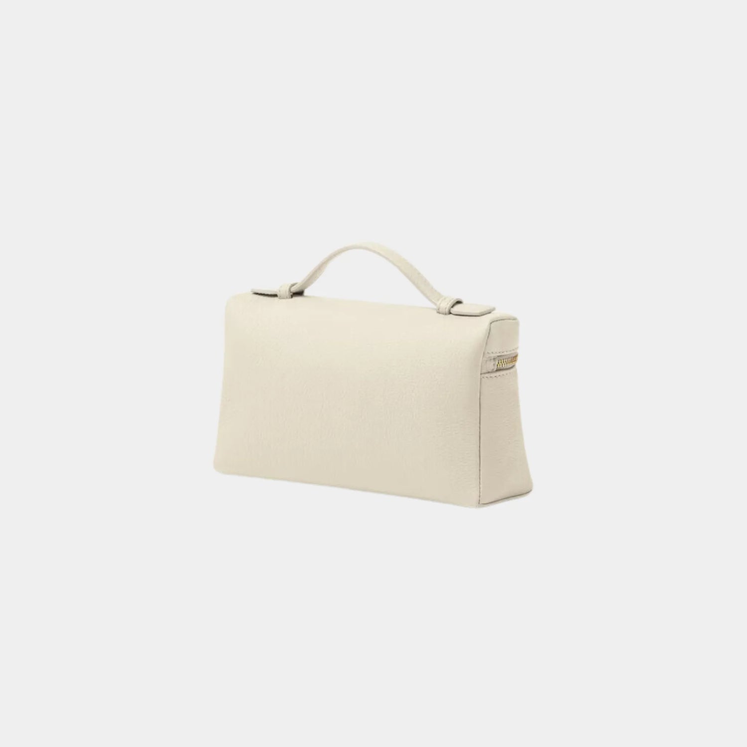 Loro Piana Extra Pocket L19 Grained Calfskin, Whisper White, Sun Gold, Back