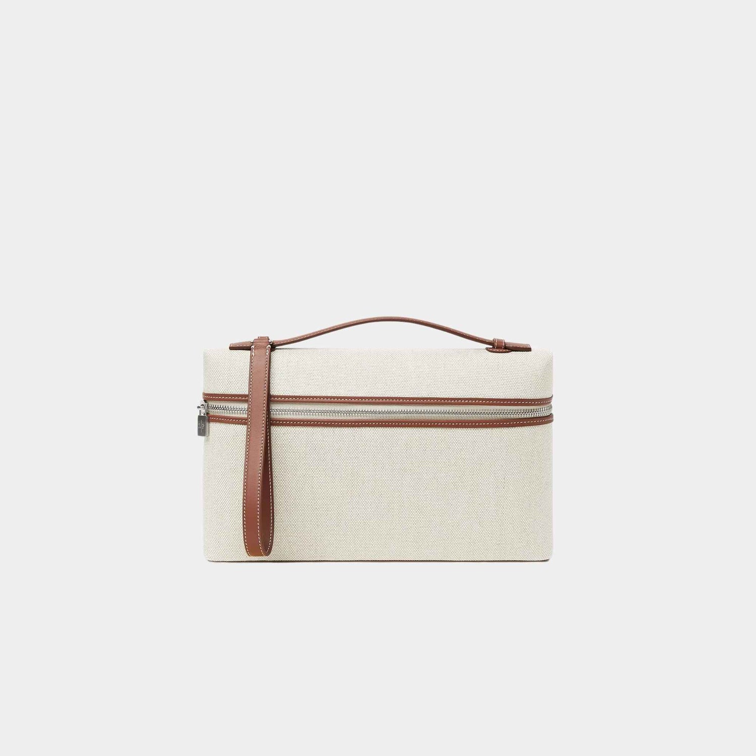 Loro Piana Extra Pouch L29 Linen And Cotton, Natural, Caramel Sugar, Front