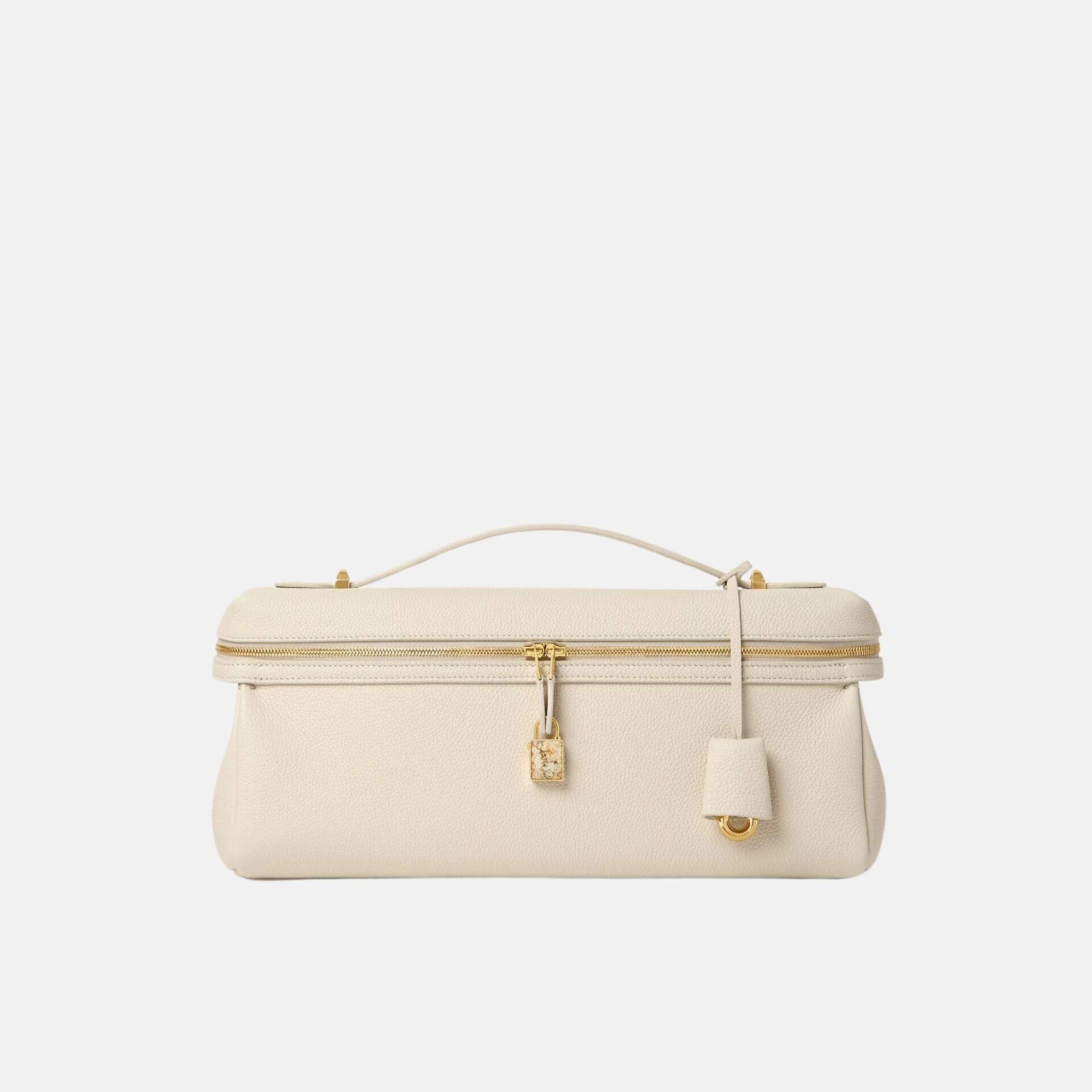 Loro Piana Extra Softy Bag L33 in Calfskin Leather, Front